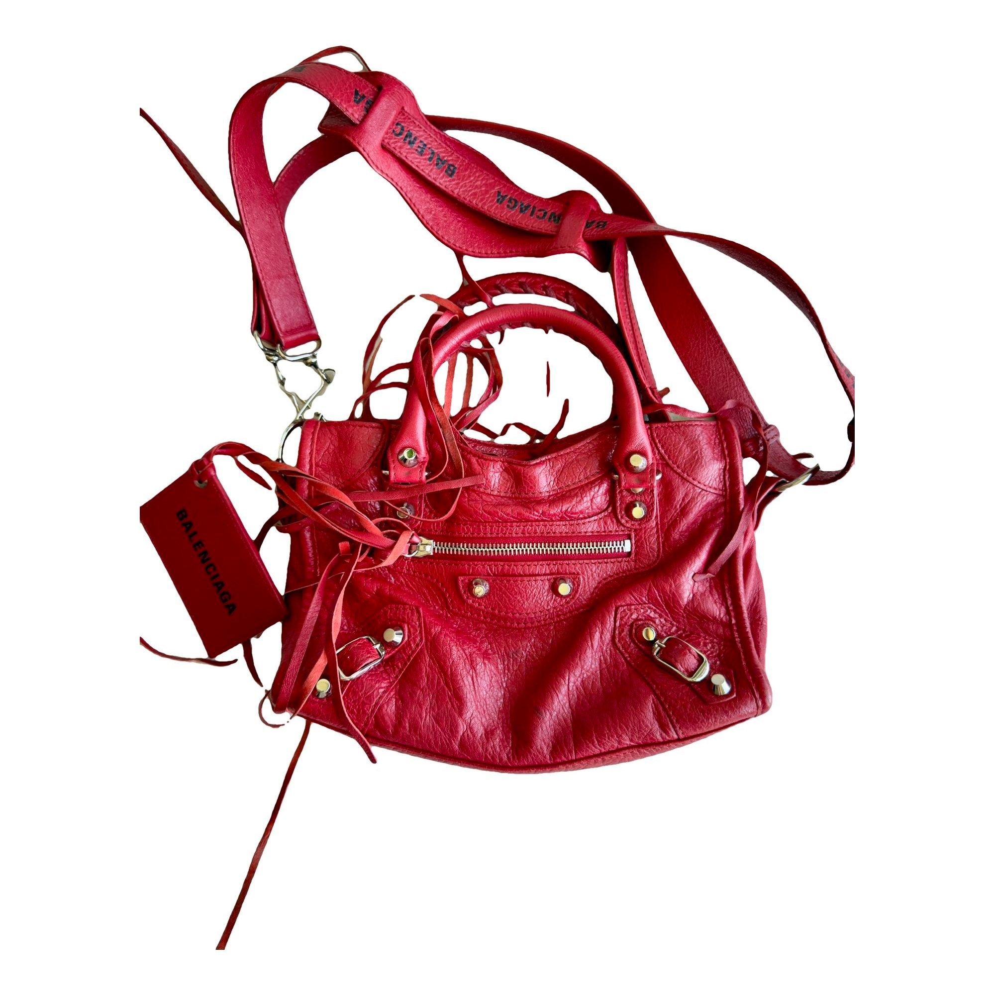 City leather handbag