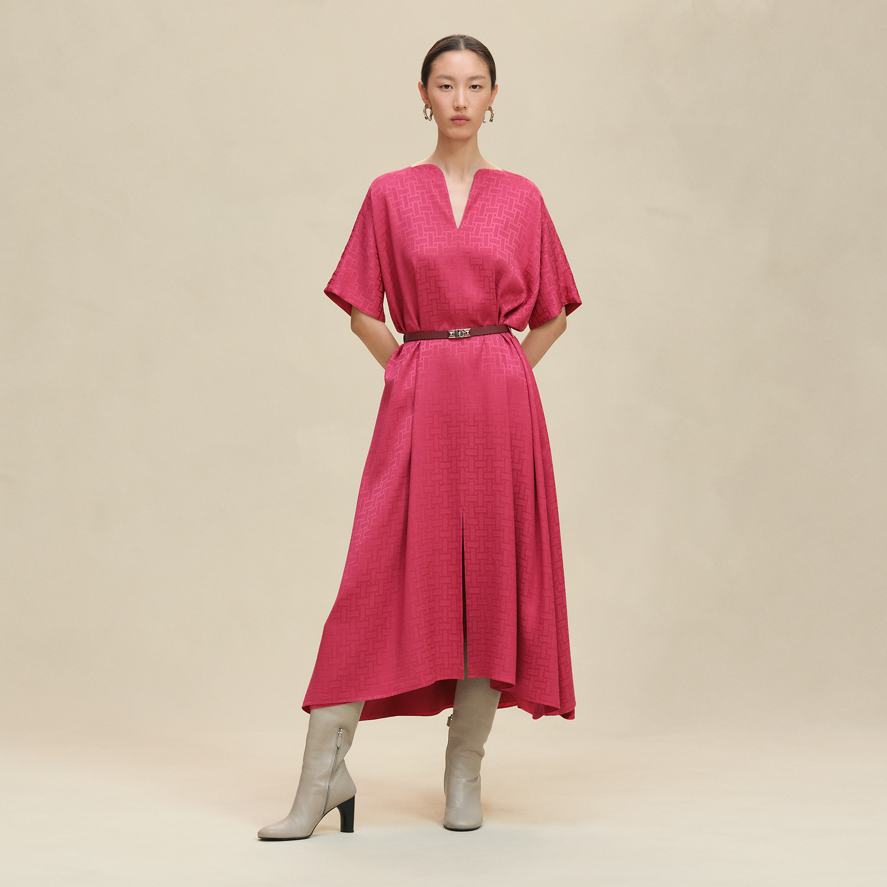 "Mosaique" belted caftan
