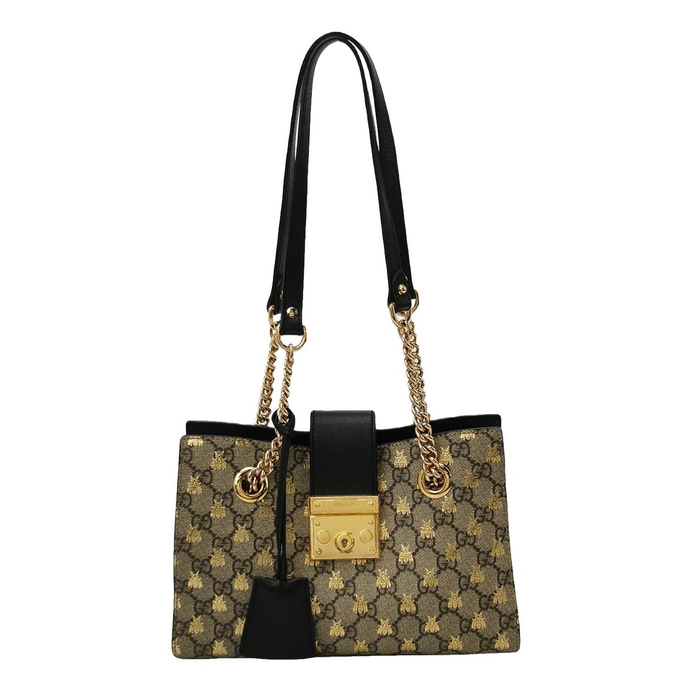 Padlock leather handbag