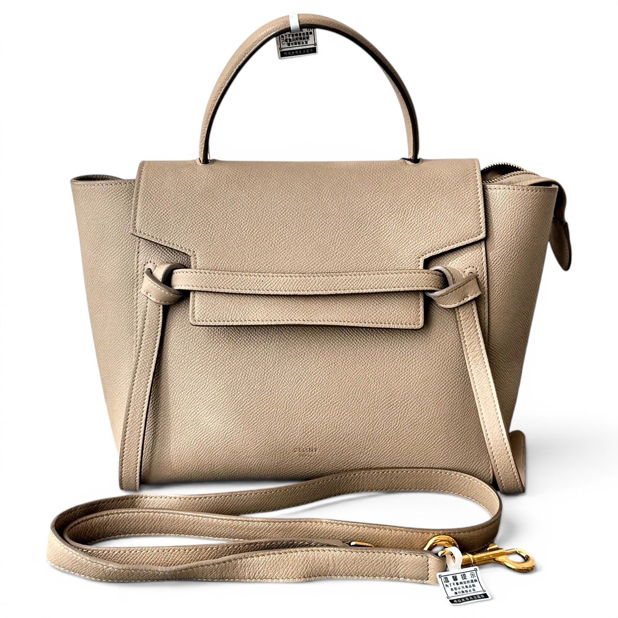 Belt leather crossbody bag