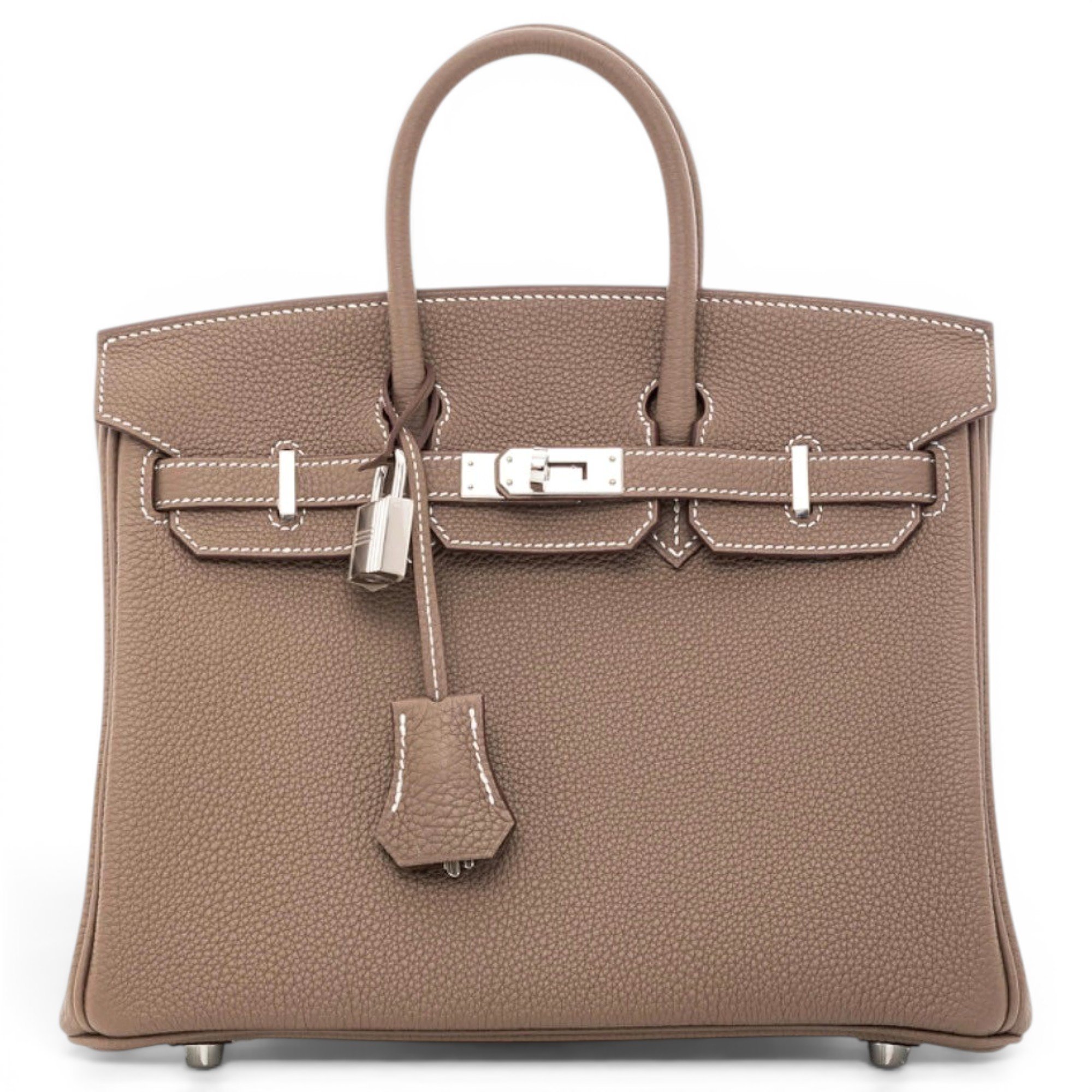 Hermes Birkin 25 Handbag Etoupe Togo Leather 2026
