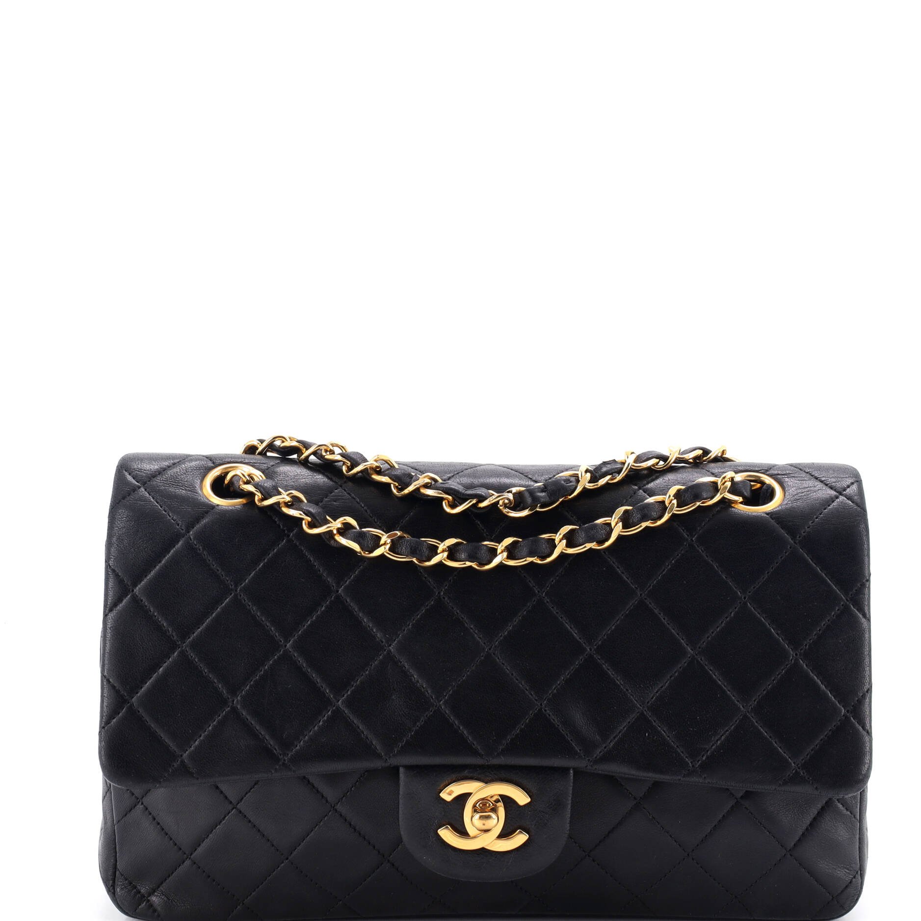 Vintage Classic Double Flap Bag Quilted Lambskin Medium