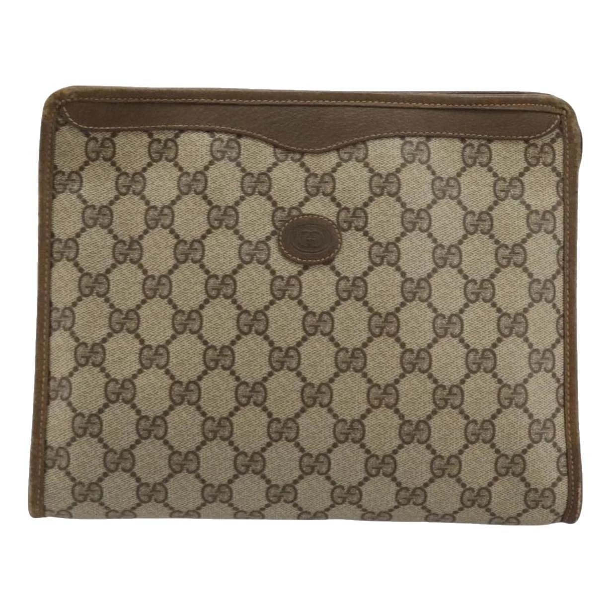 Leather clutch bag