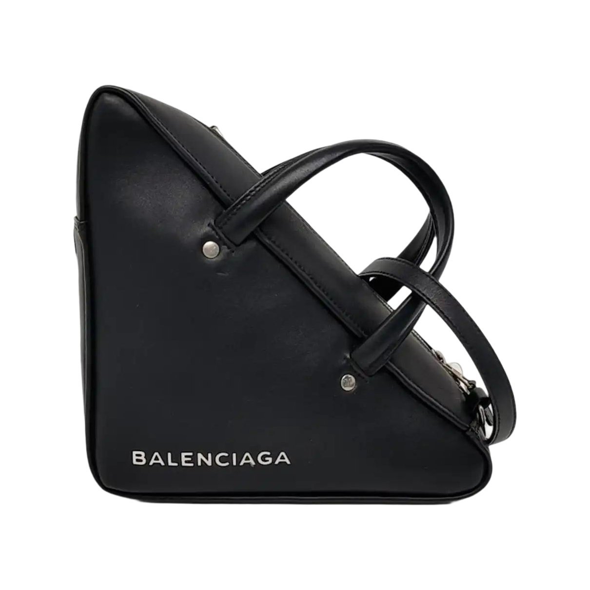 Triangle leather handbag