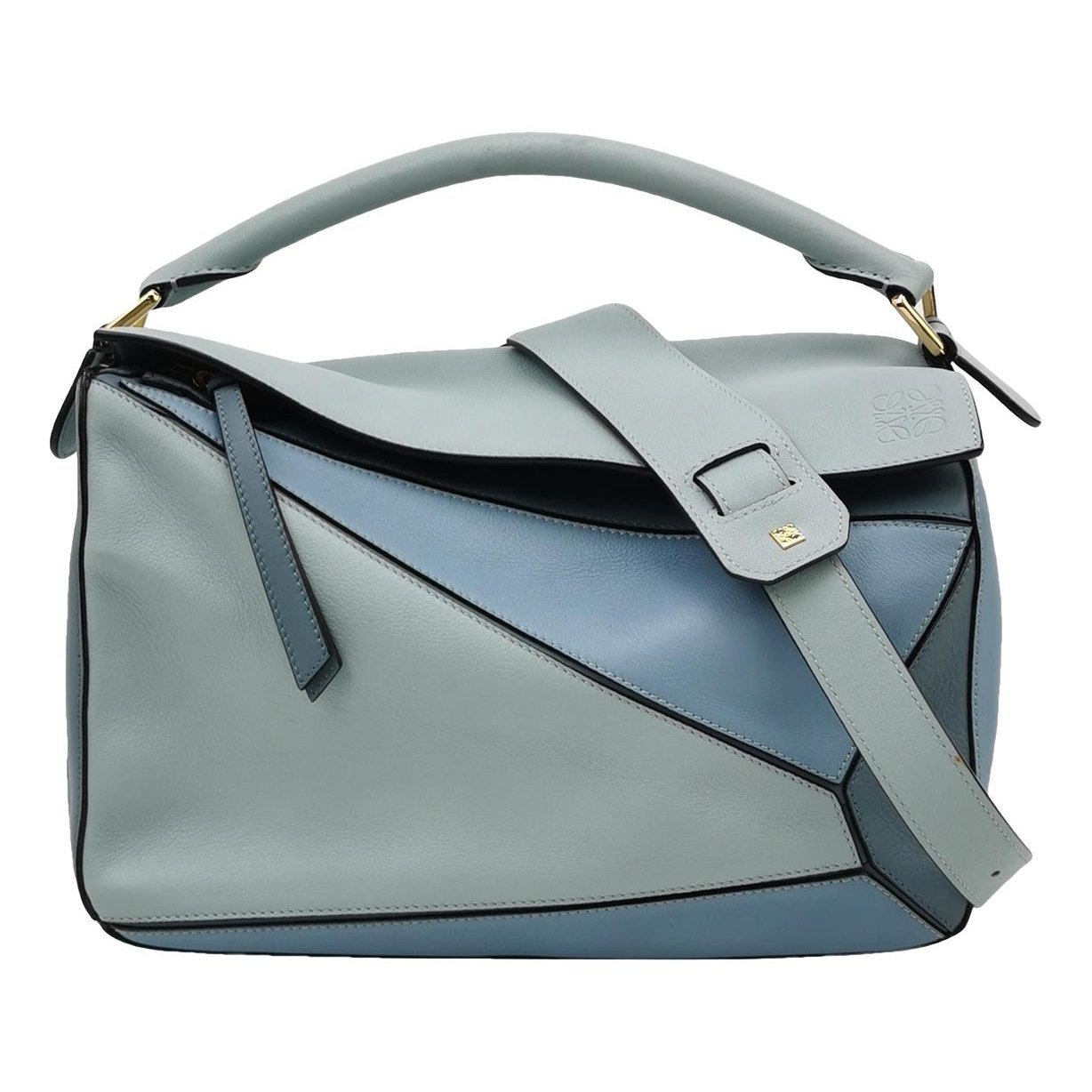 Puzzle leather handbag