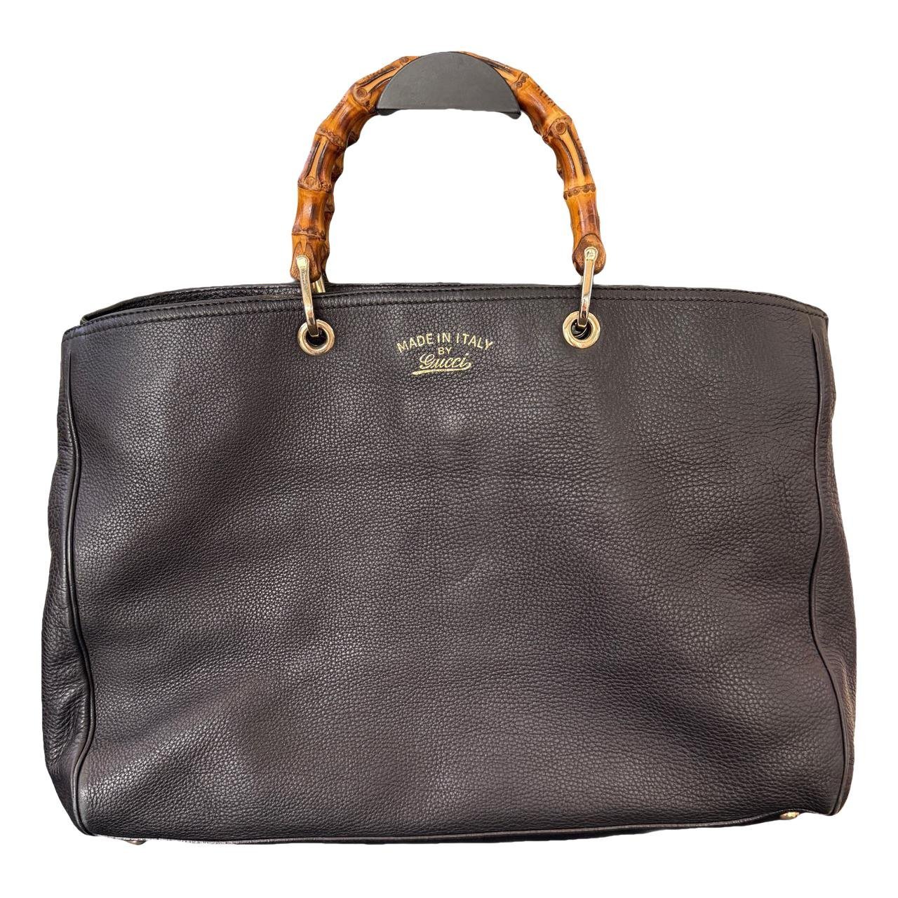 Bamboo Shopper leather tote