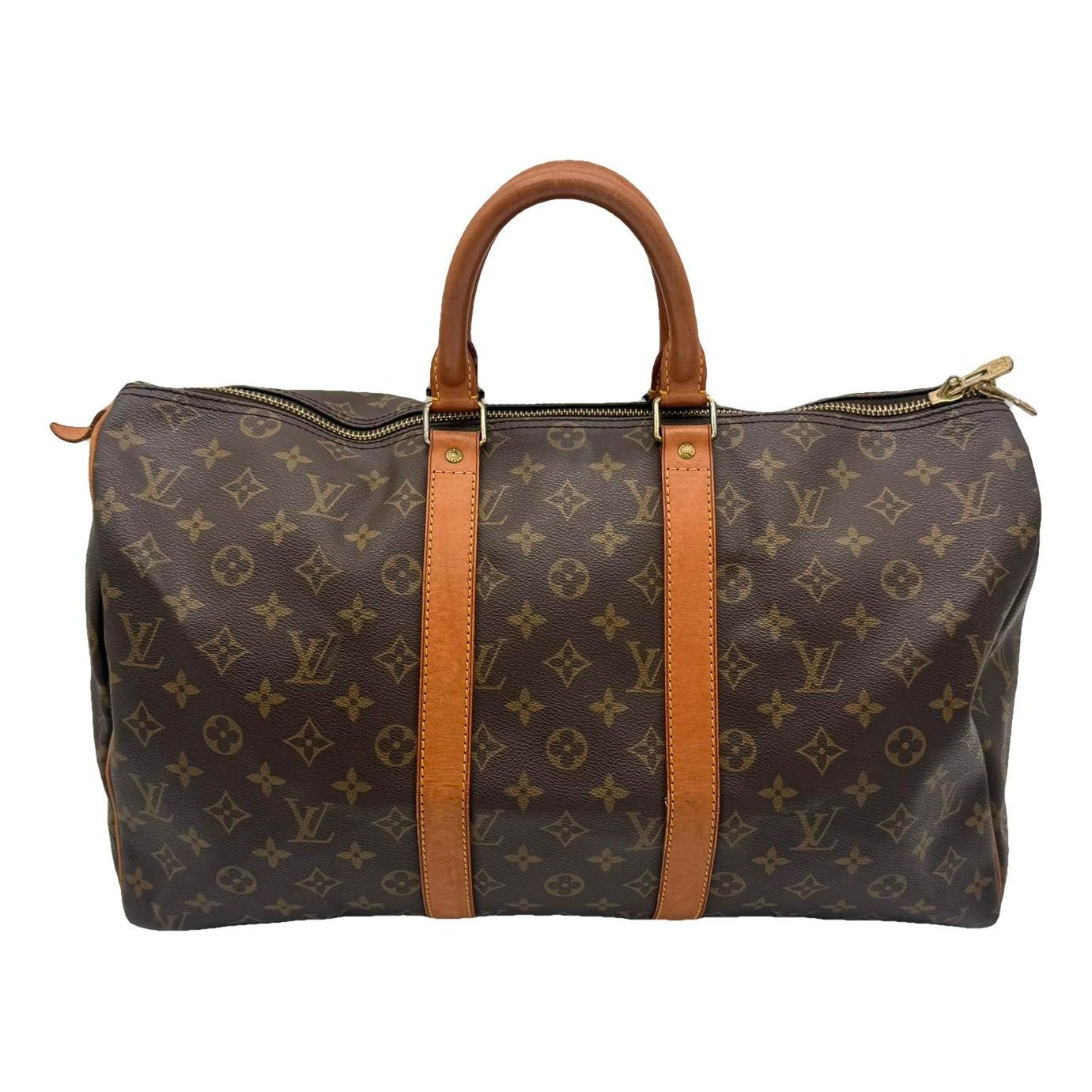 Keepall leather travel bag