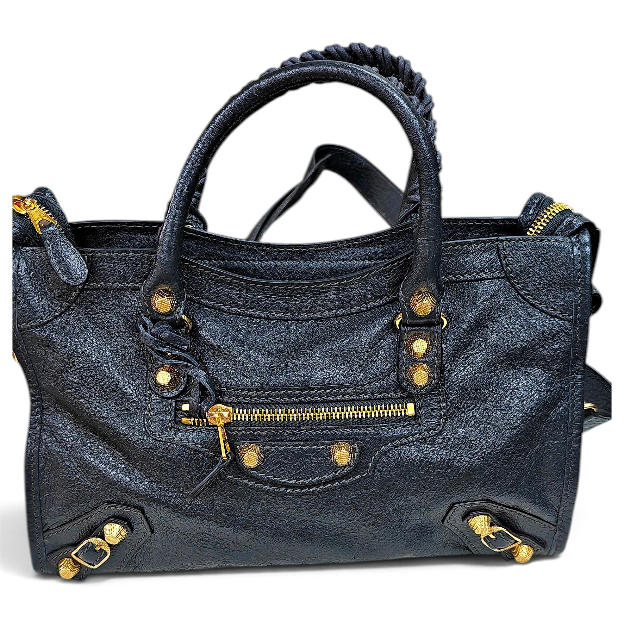 Classic Metalic leather handbag