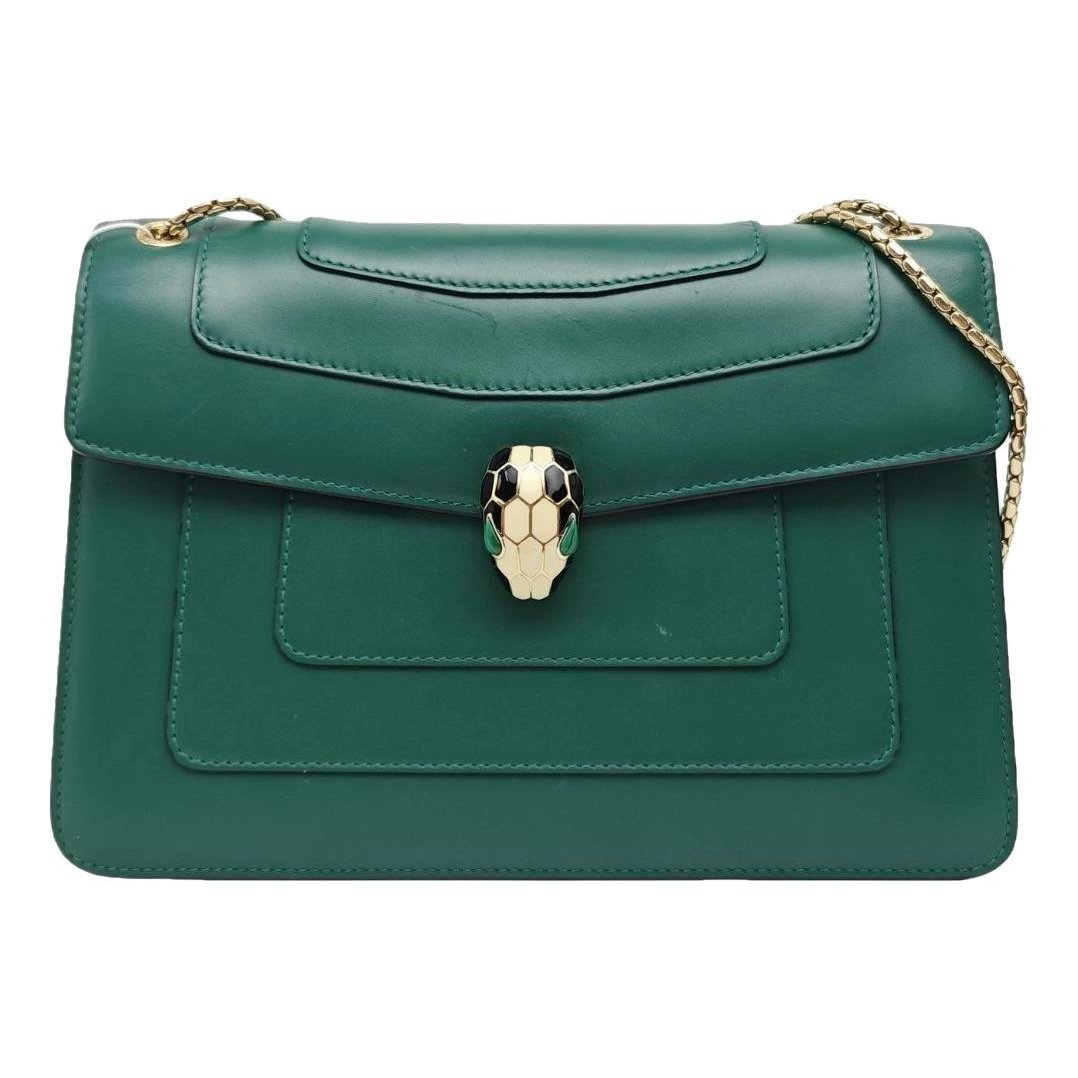 Serpenti leather handbag