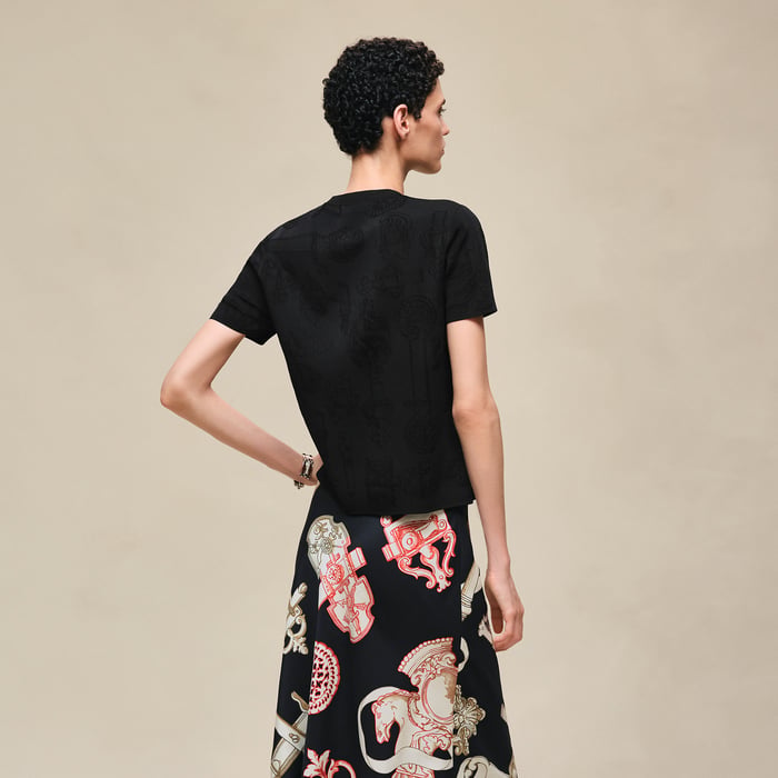 Noir "Ferronnerie" Short-sleeve Sweater