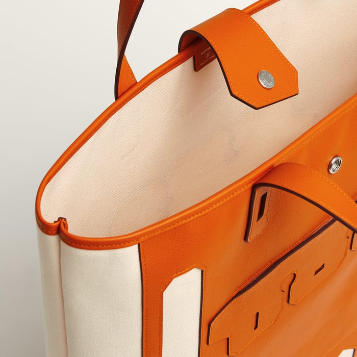 Warm Colors Monsieur B Cutting Tote Bag, Large Model