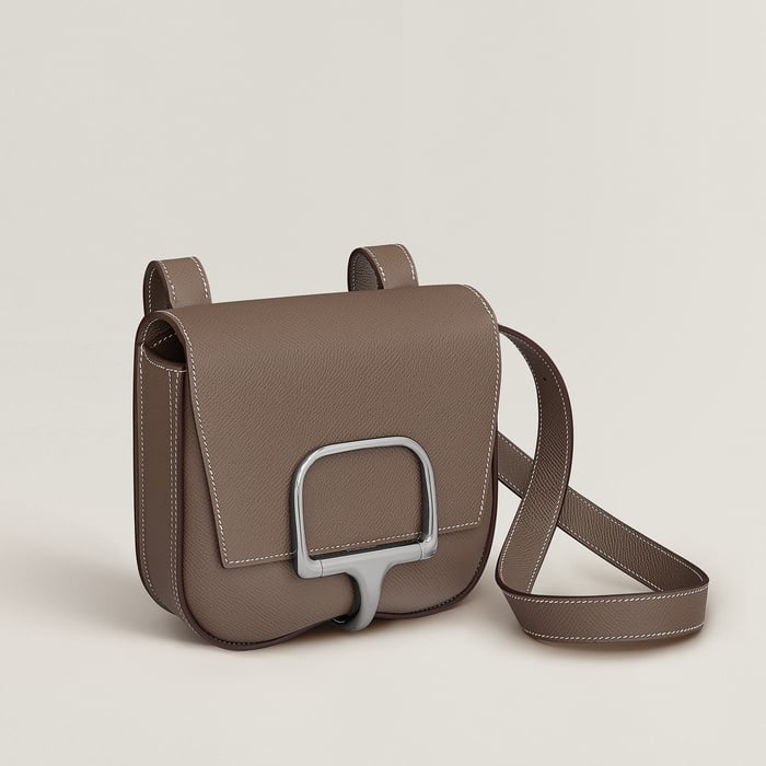 Étoupe Hermès Della Cavalleria Mini Bag