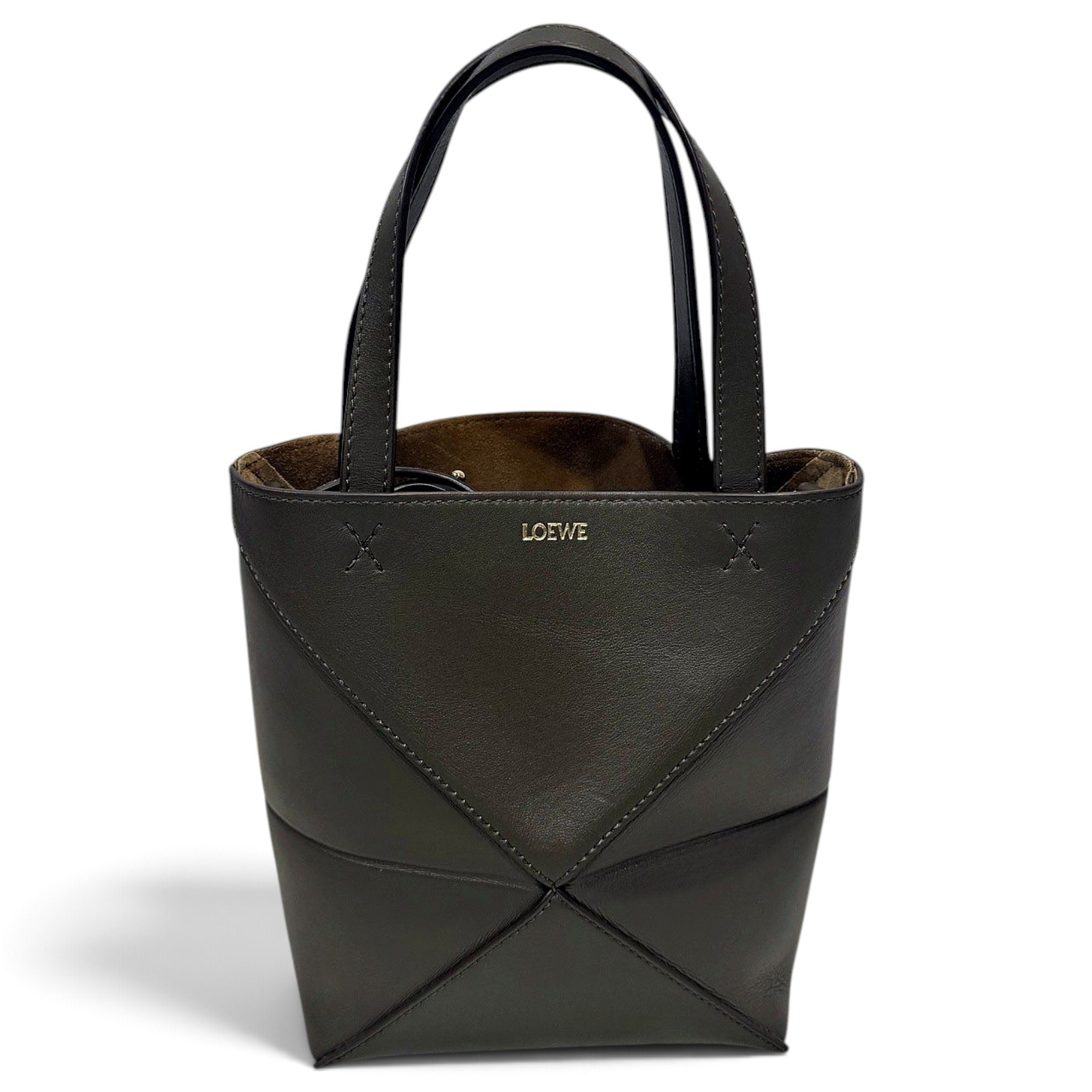 Puzzle Fold leather handbag
