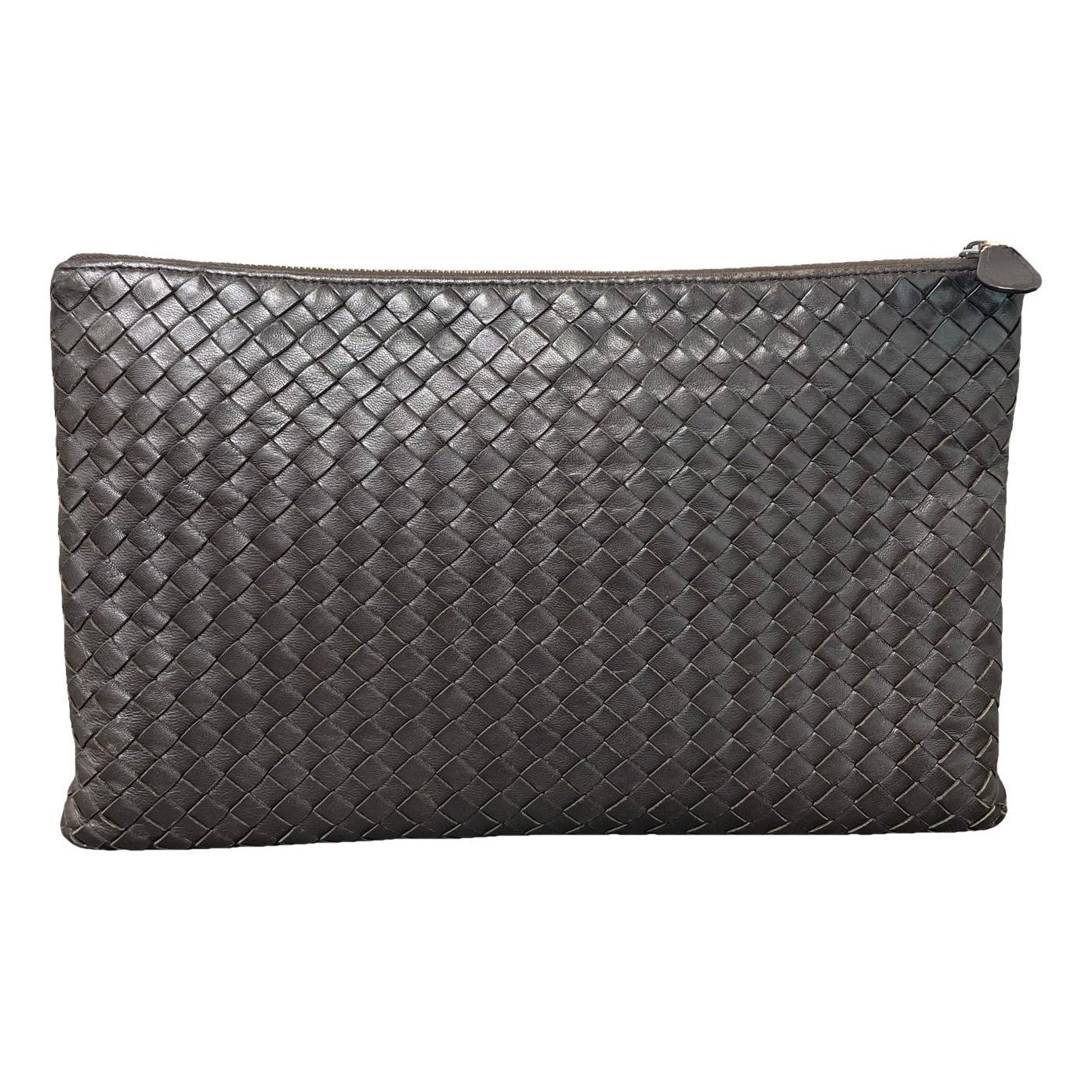 Leather clutch bag