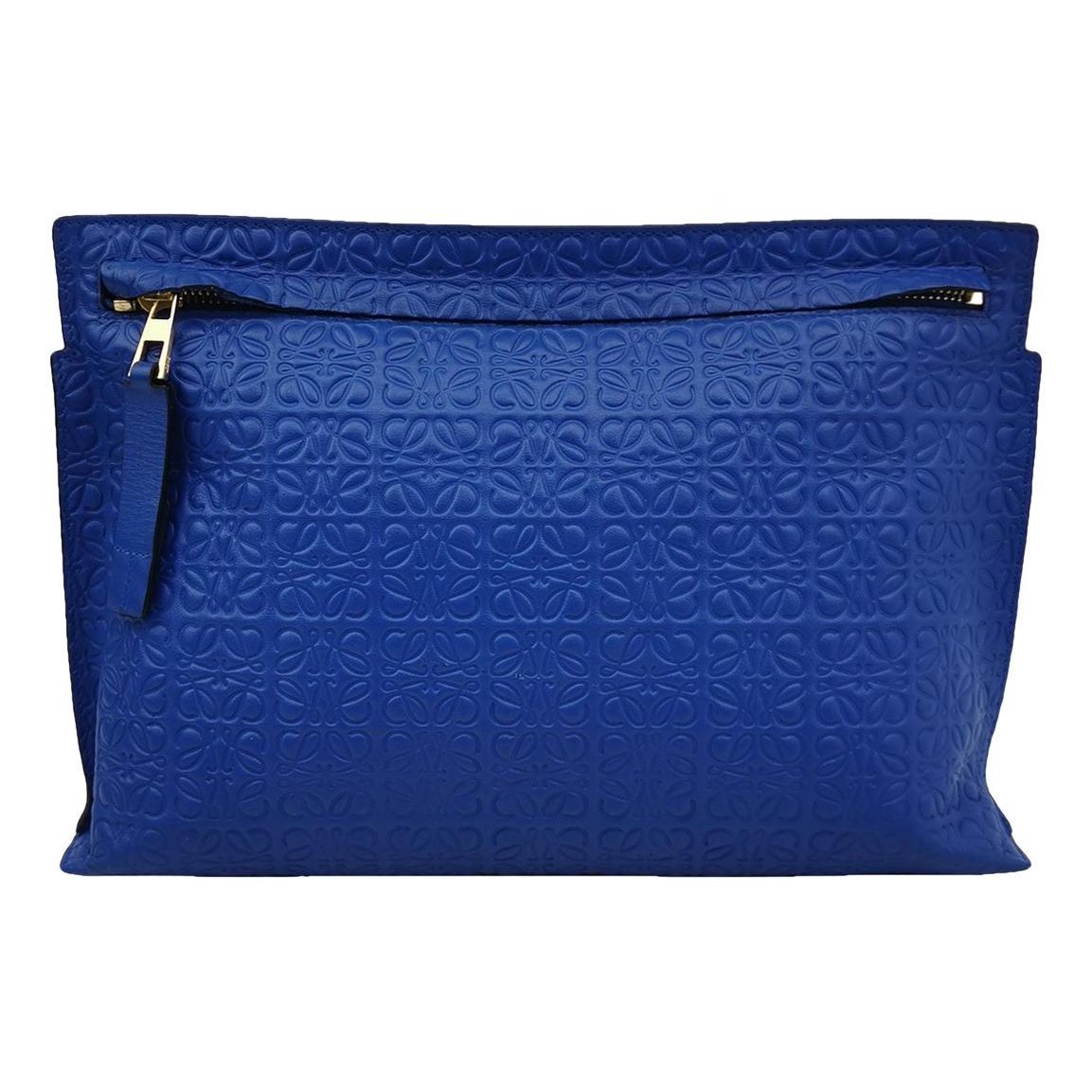 T Pouch leather clutch bag