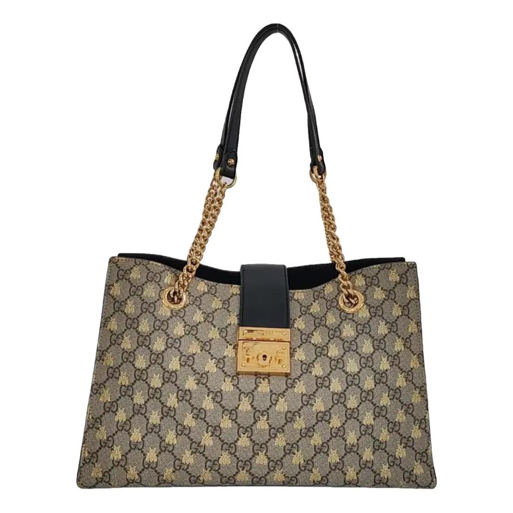 Padlock leather handbag