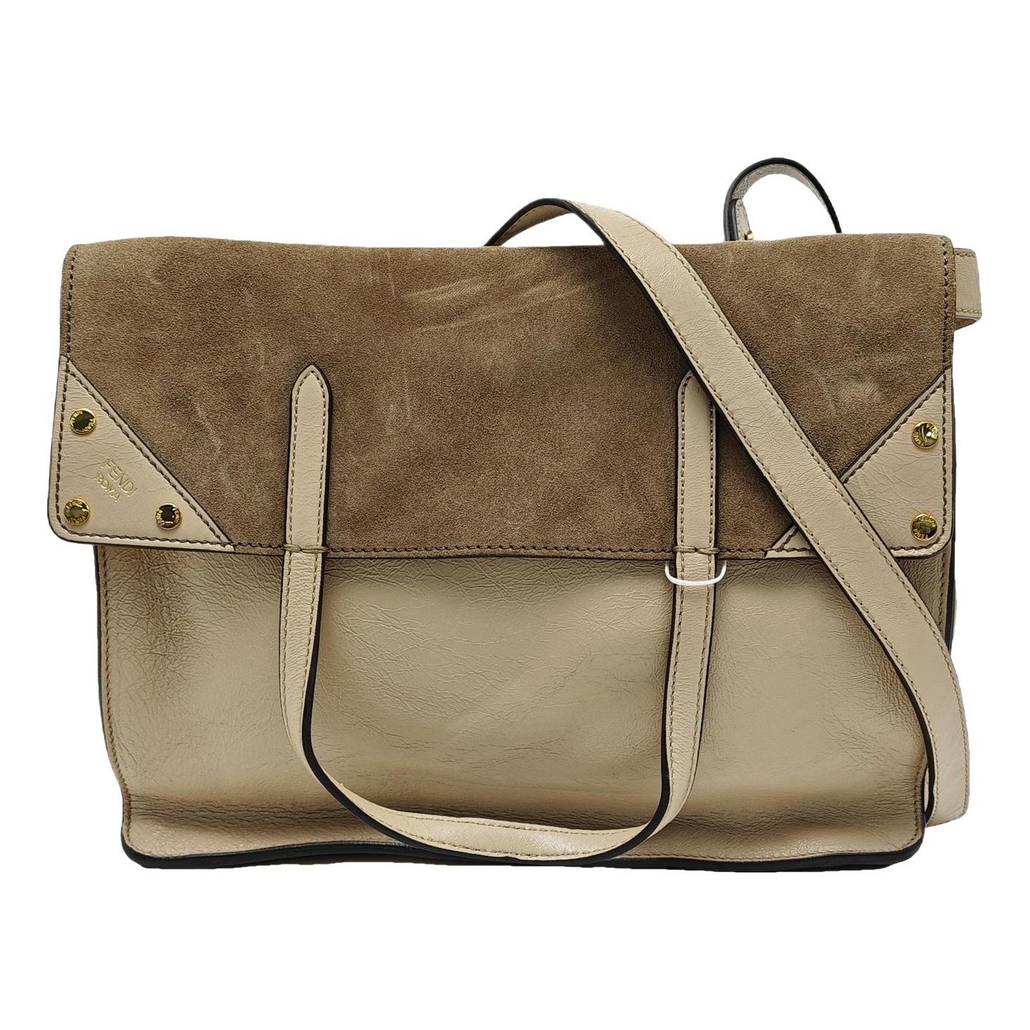 Flip leather handbag