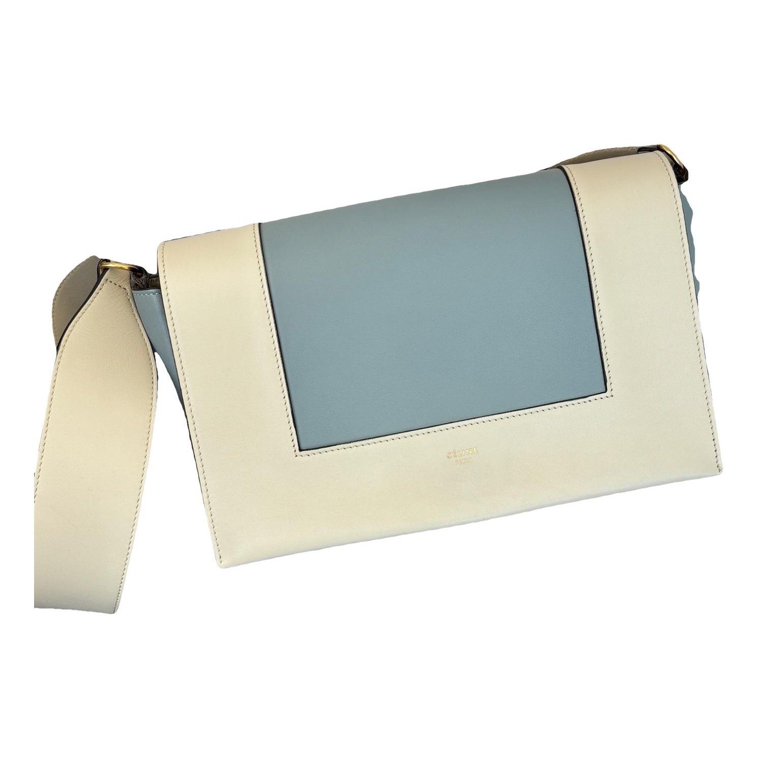 Frame leather handbag