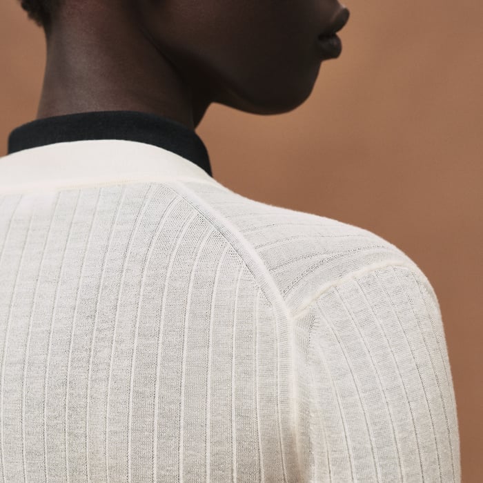 Blanc Naturel Long-sleeve Cardigan