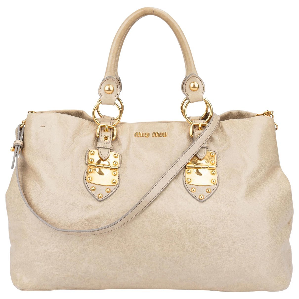 Matelassé leather handbag