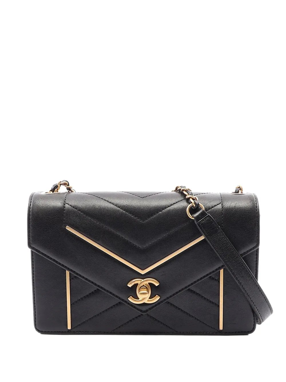 2017-2018 Small Reversed Chevron Lambskin Flap crossbody bag
