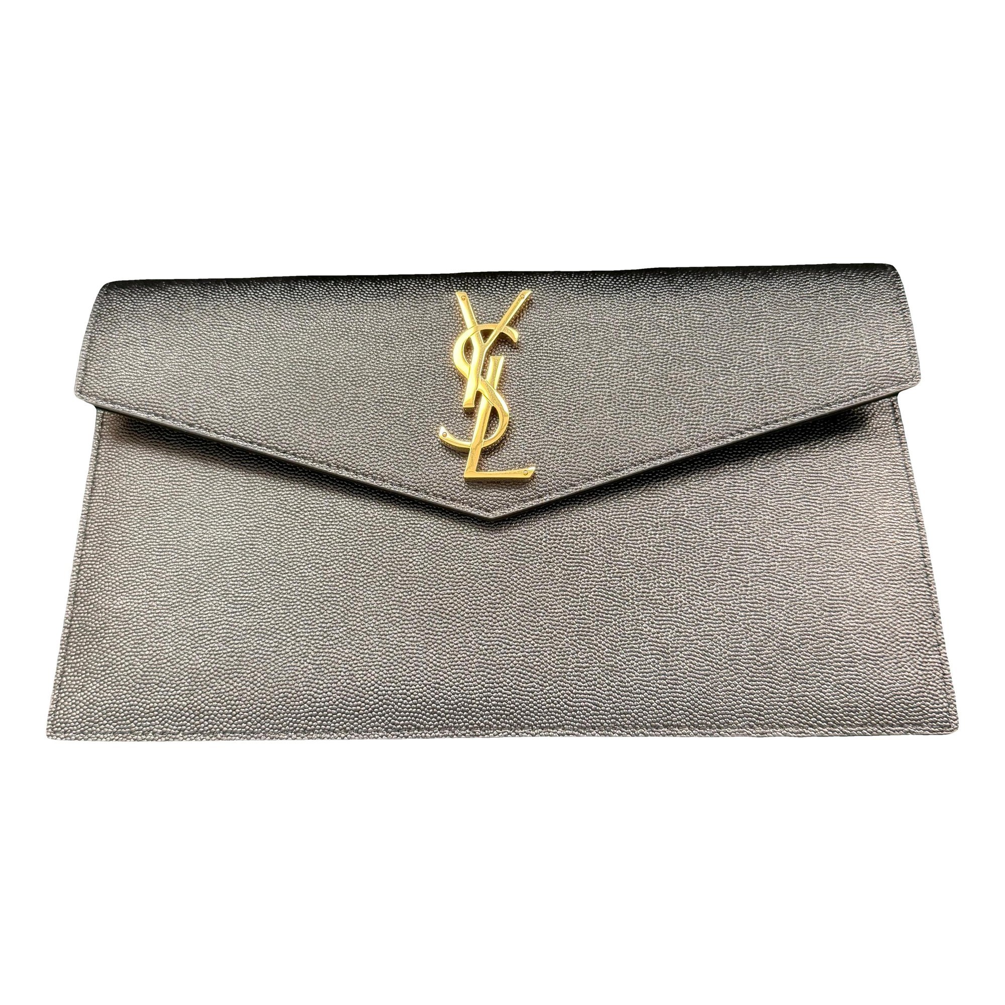 Uptown leather clutch bag