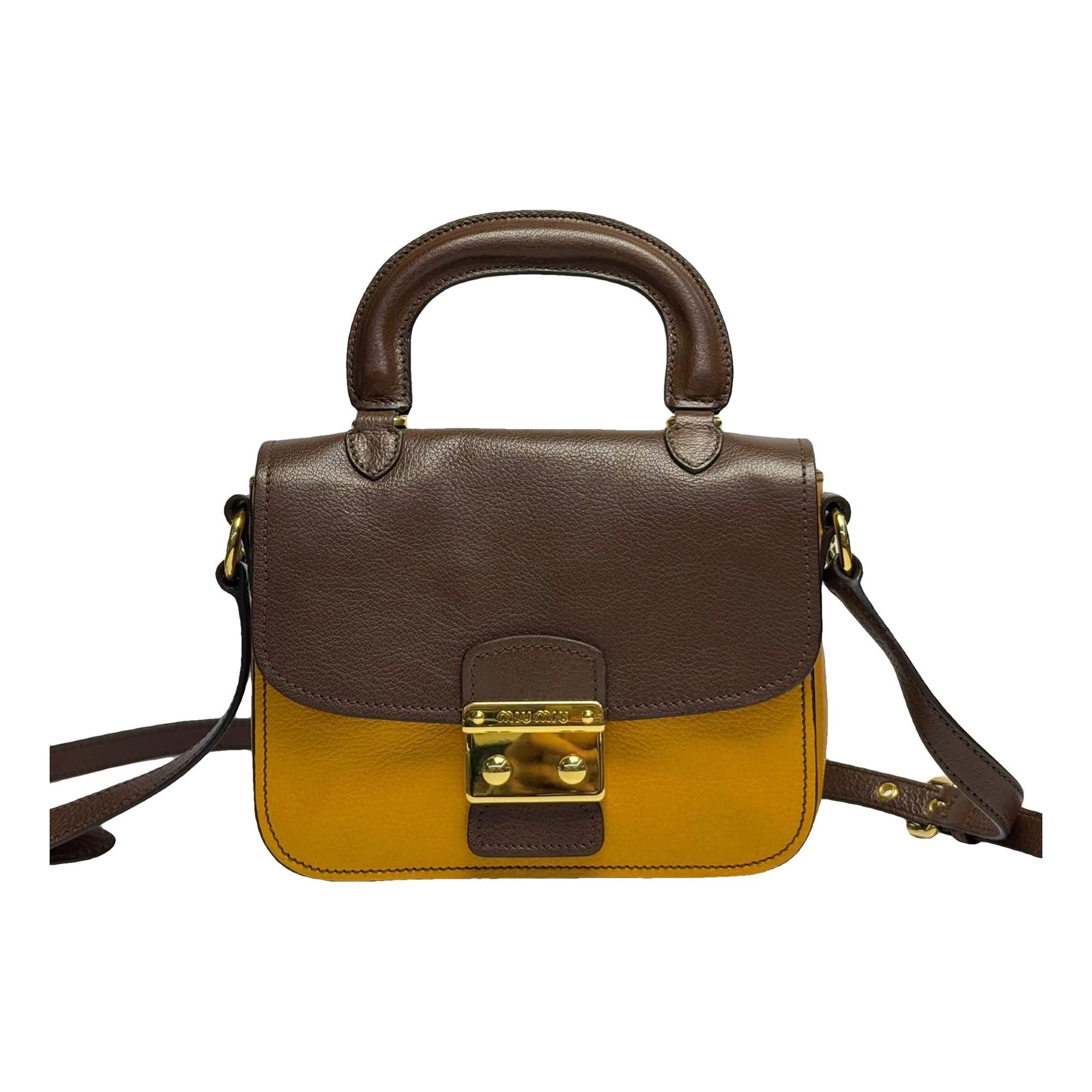Madras leather crossbody bag
