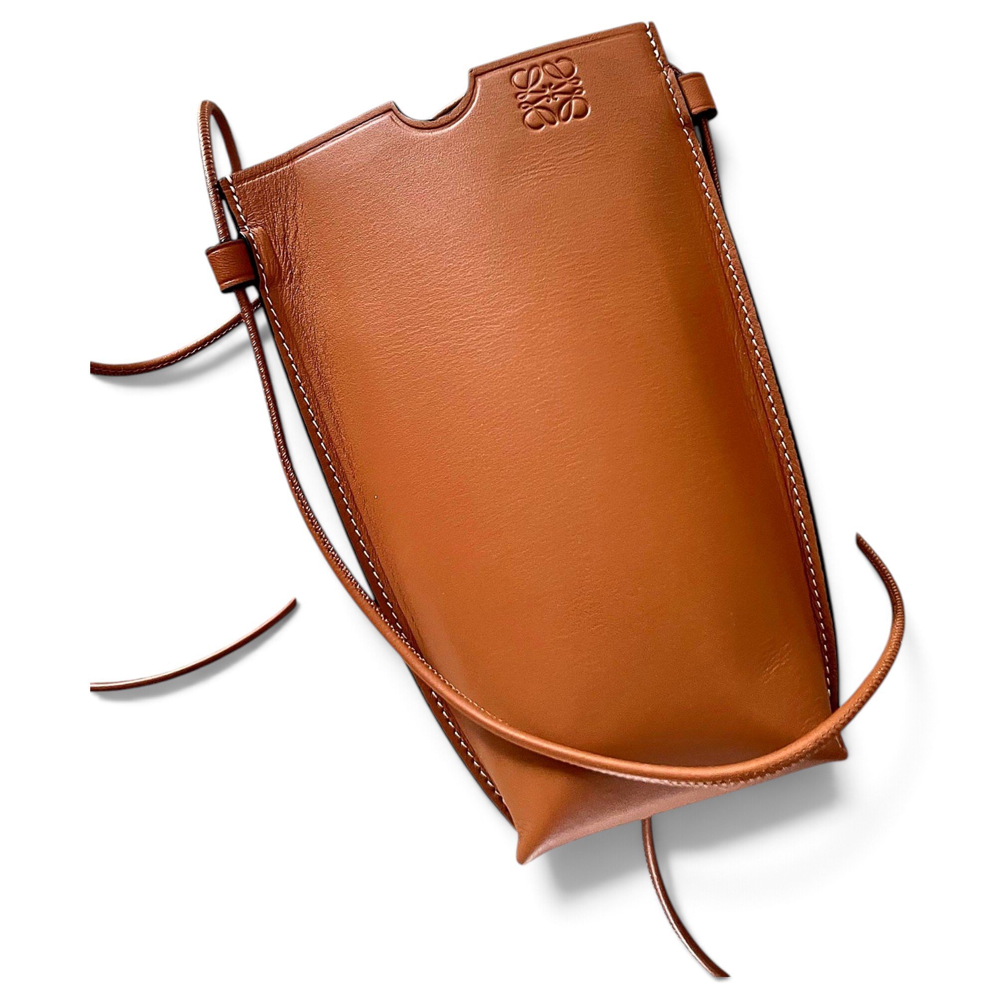 Leather clutch bag