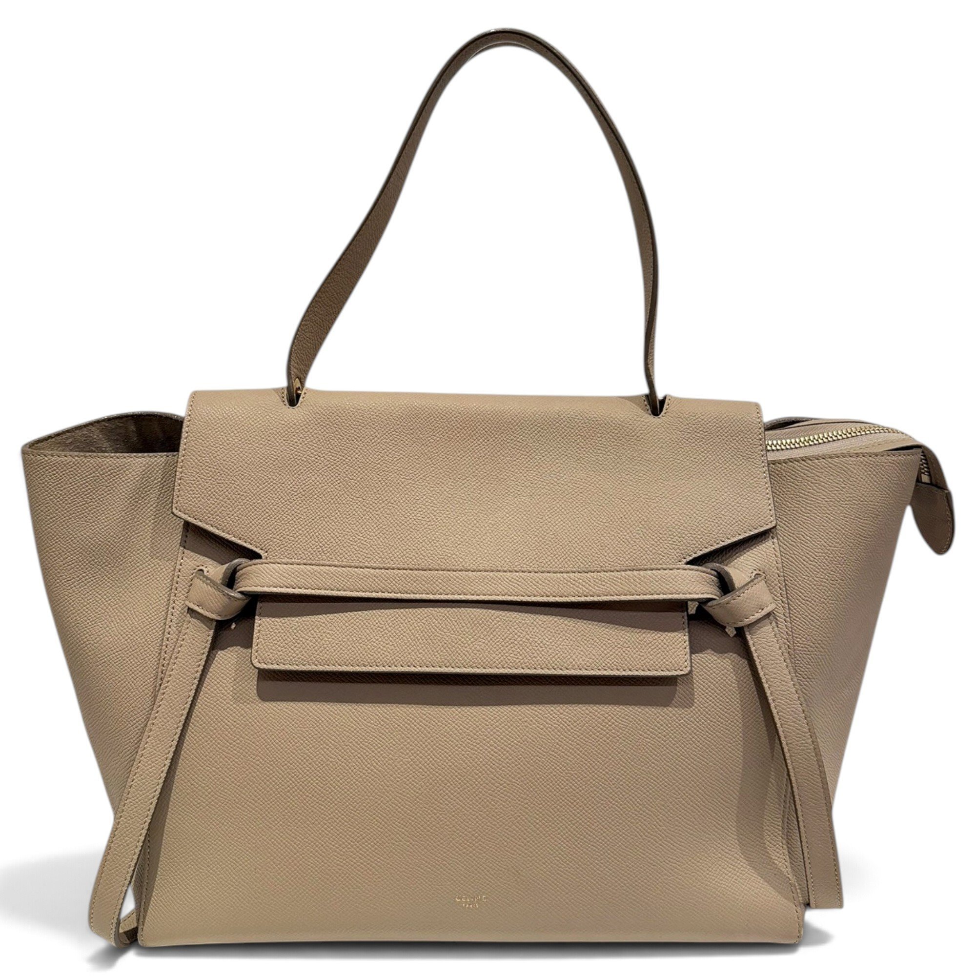 Belt leather tote