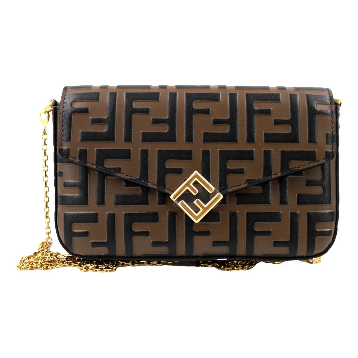Wallet On Chain leather handbag