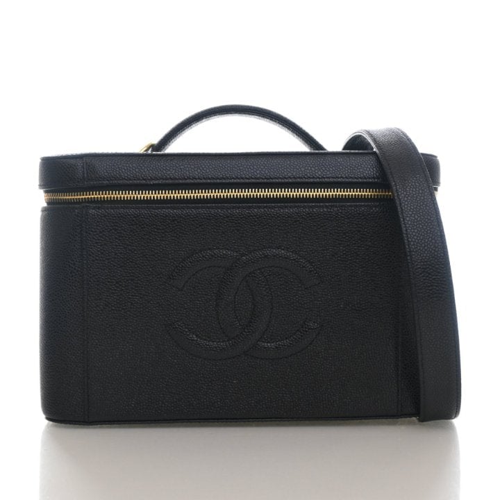 Chanel Vintage Large Caviar Timelss CC Vanity Case