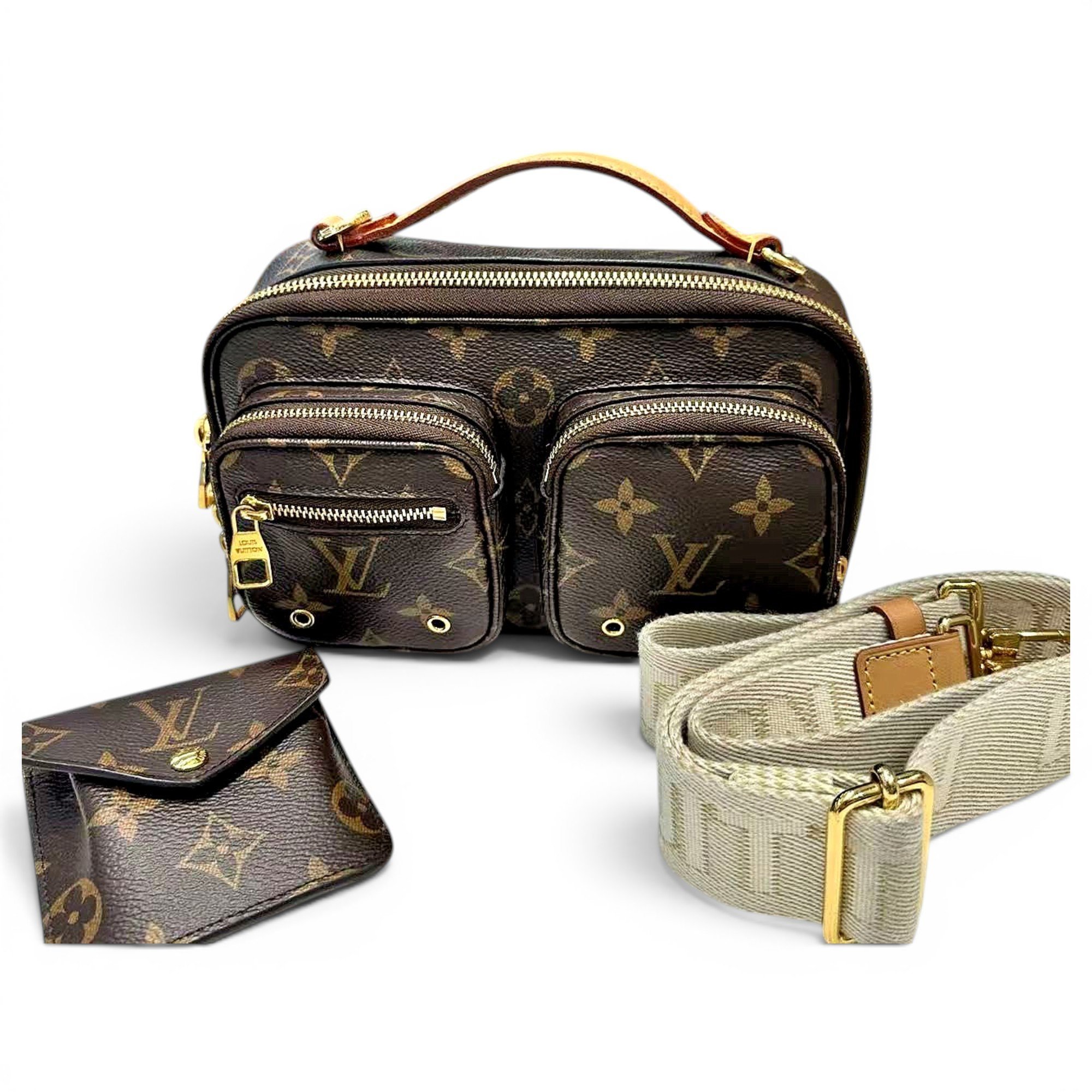 Croisé Utility leather handbag