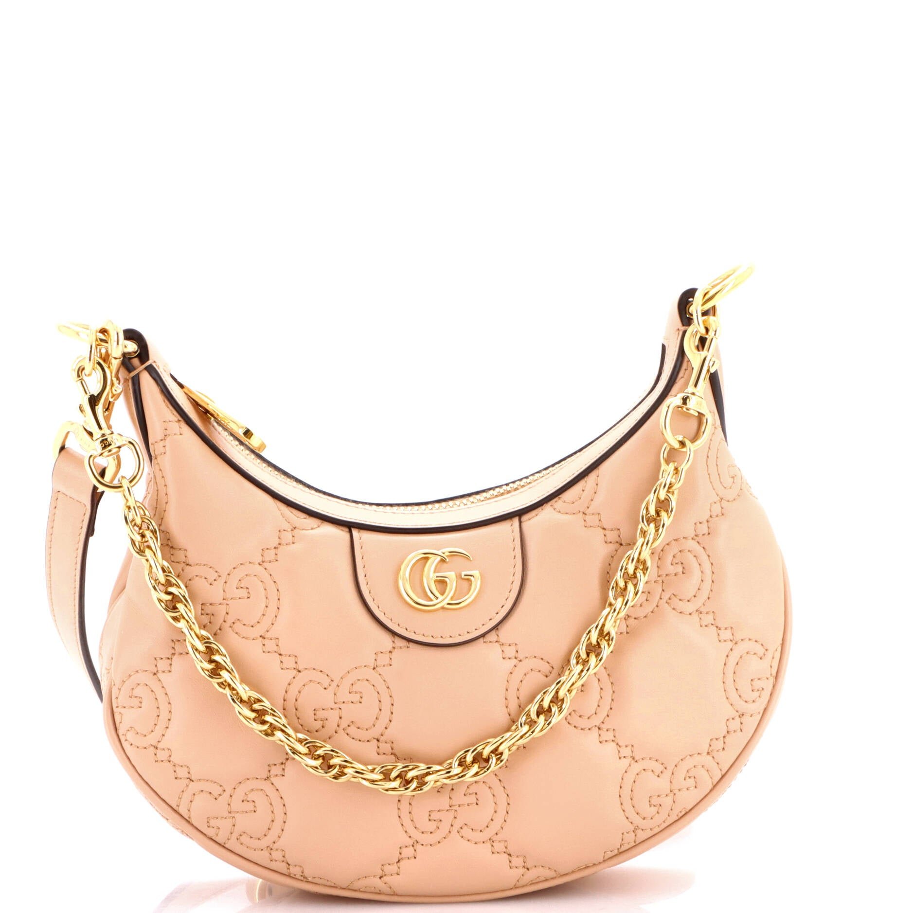 Half Moon Hobo GG Matelasse Leather Mini