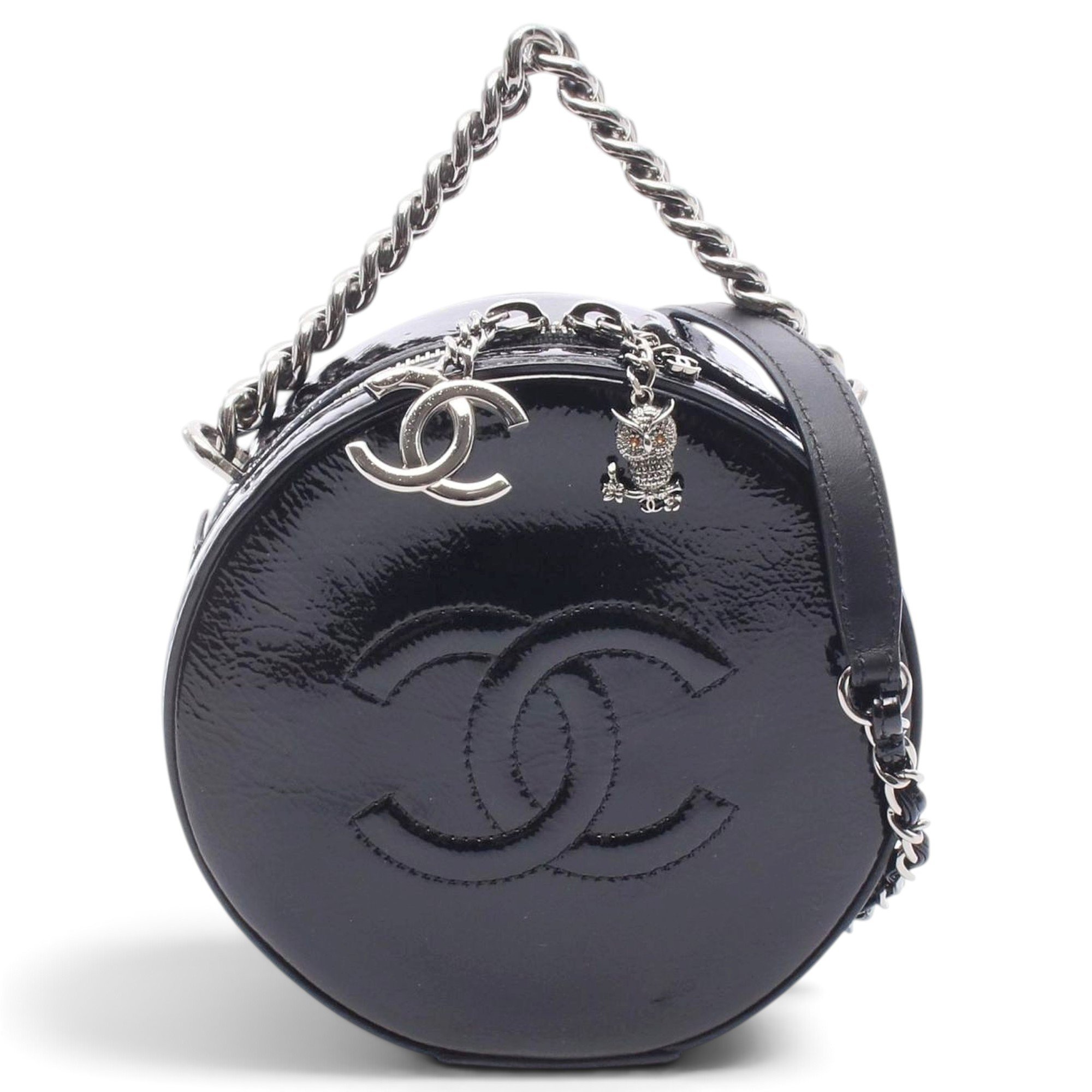 Patent leather handbag
