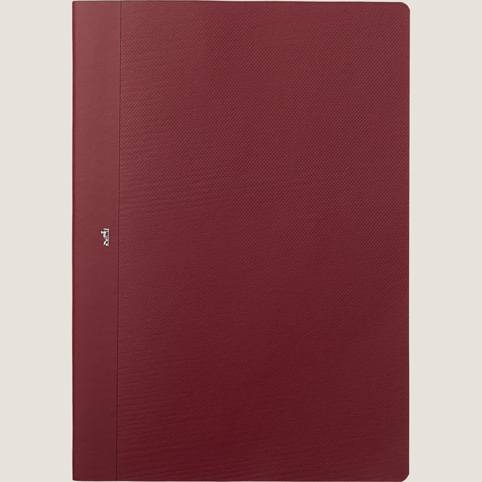 Rouge H Grain d'H A4 Blank Notebook
