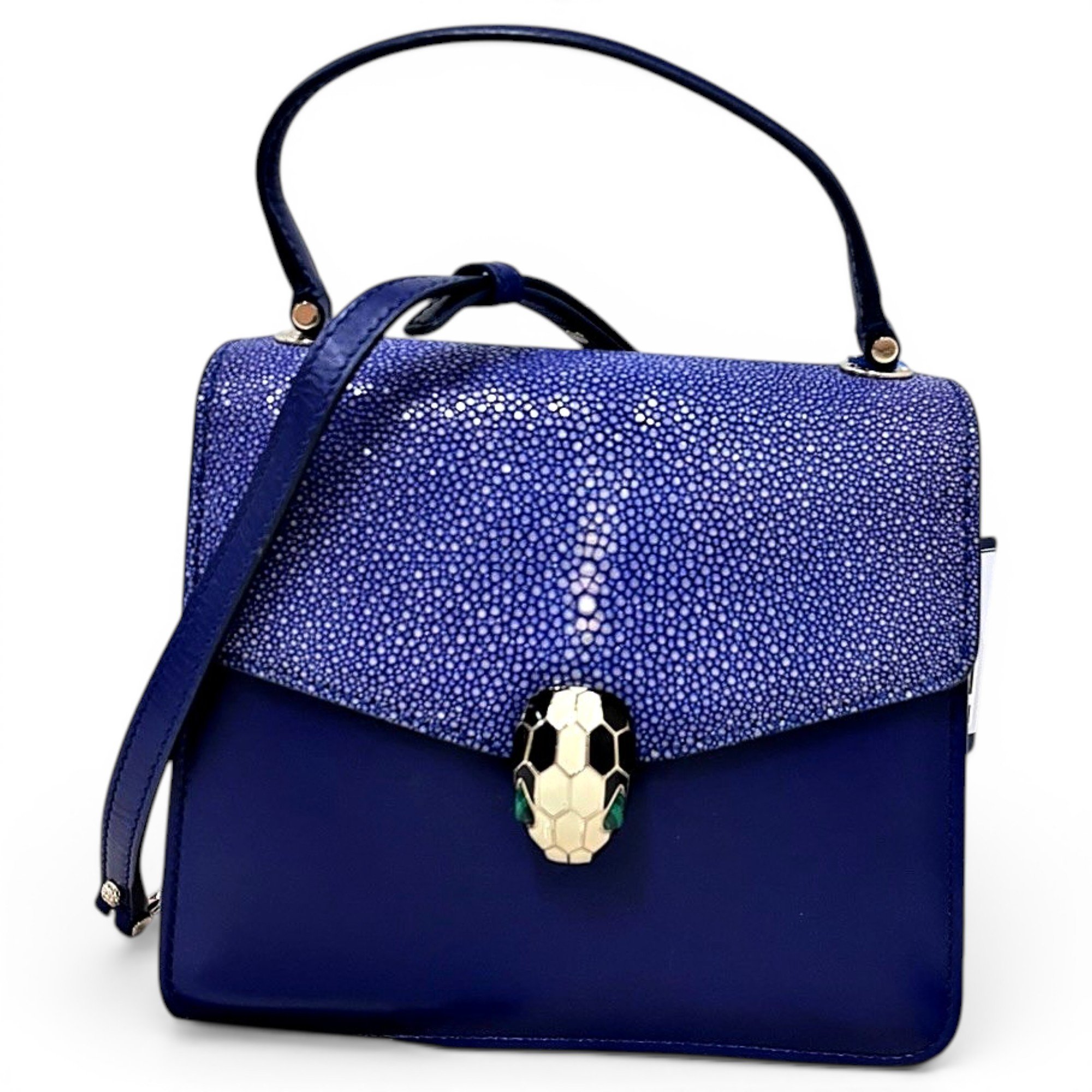 Serpenti leather handbag