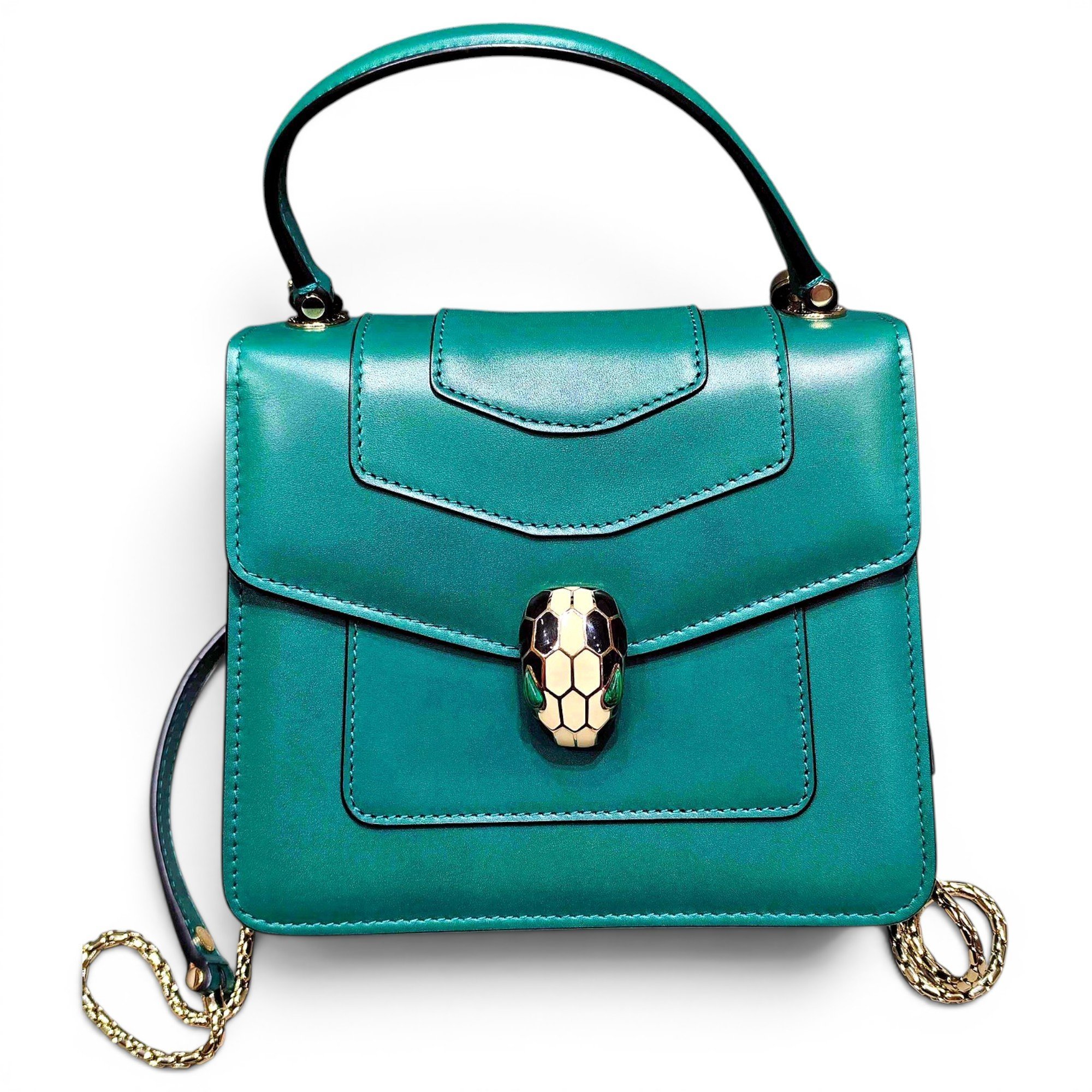 Serpenti leather handbag