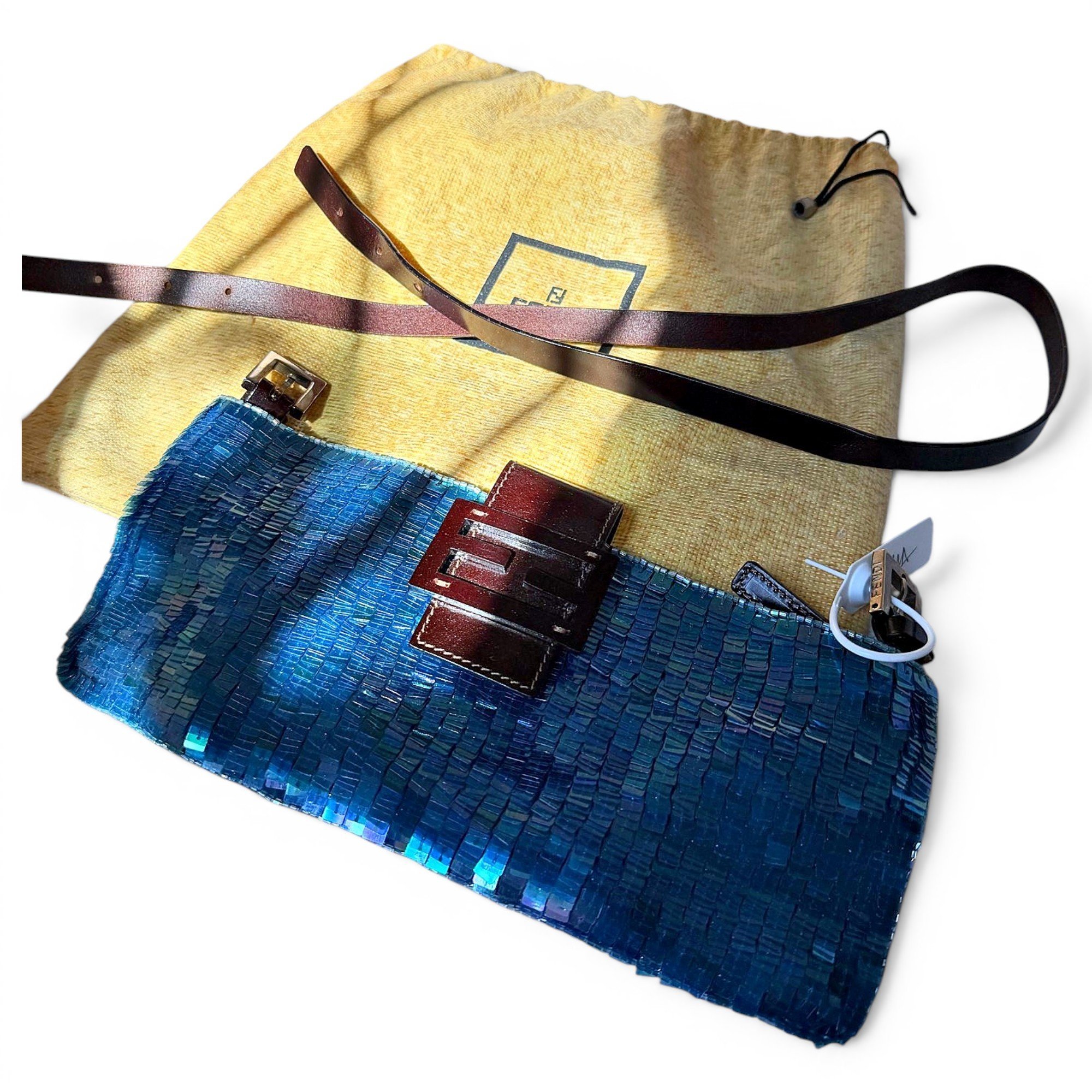 Baguette leather handbag