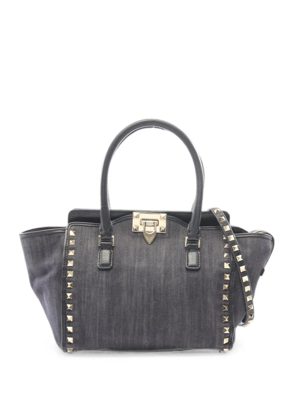 2000s Rockstud two-way denim handbag