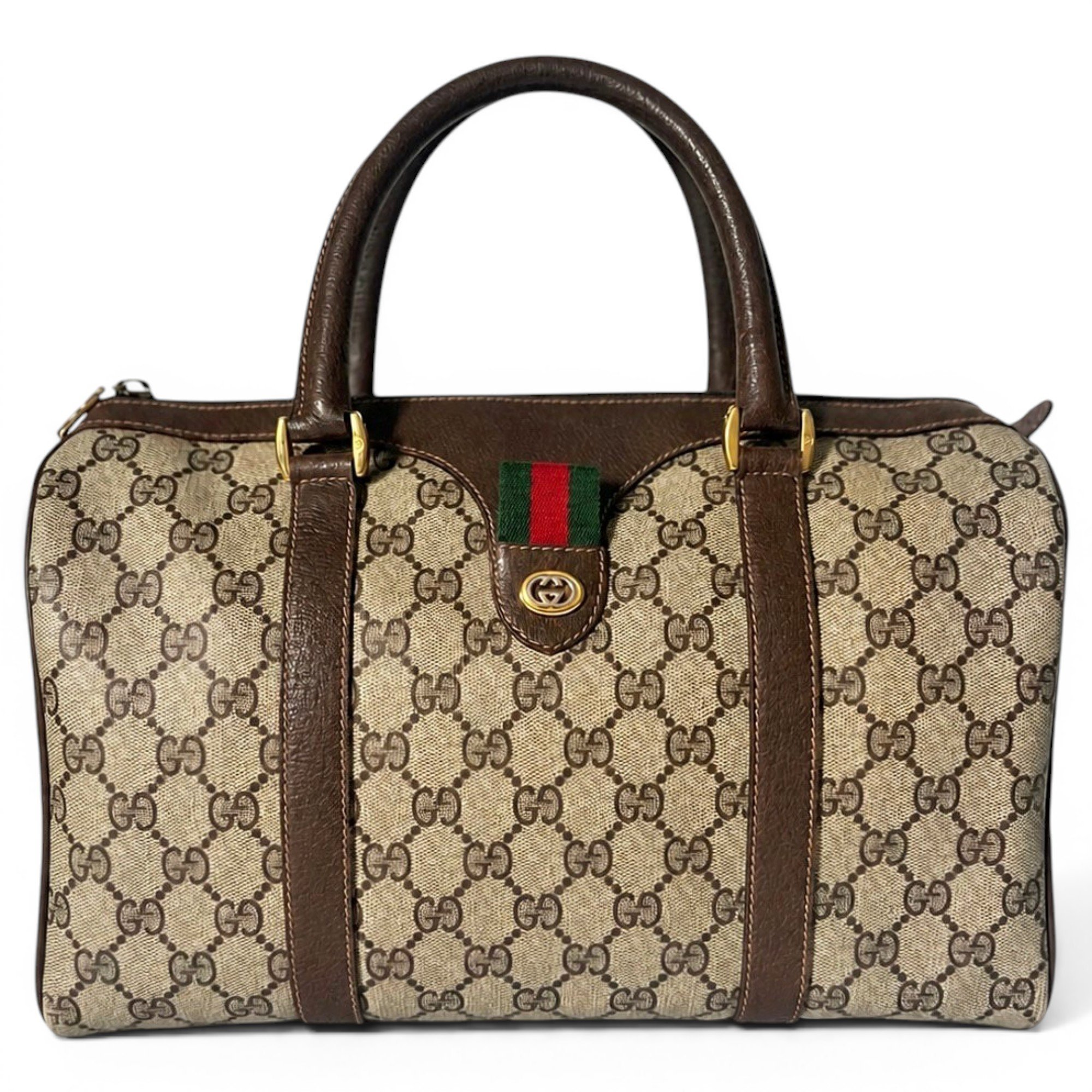 Ophidia Boston leather handbag