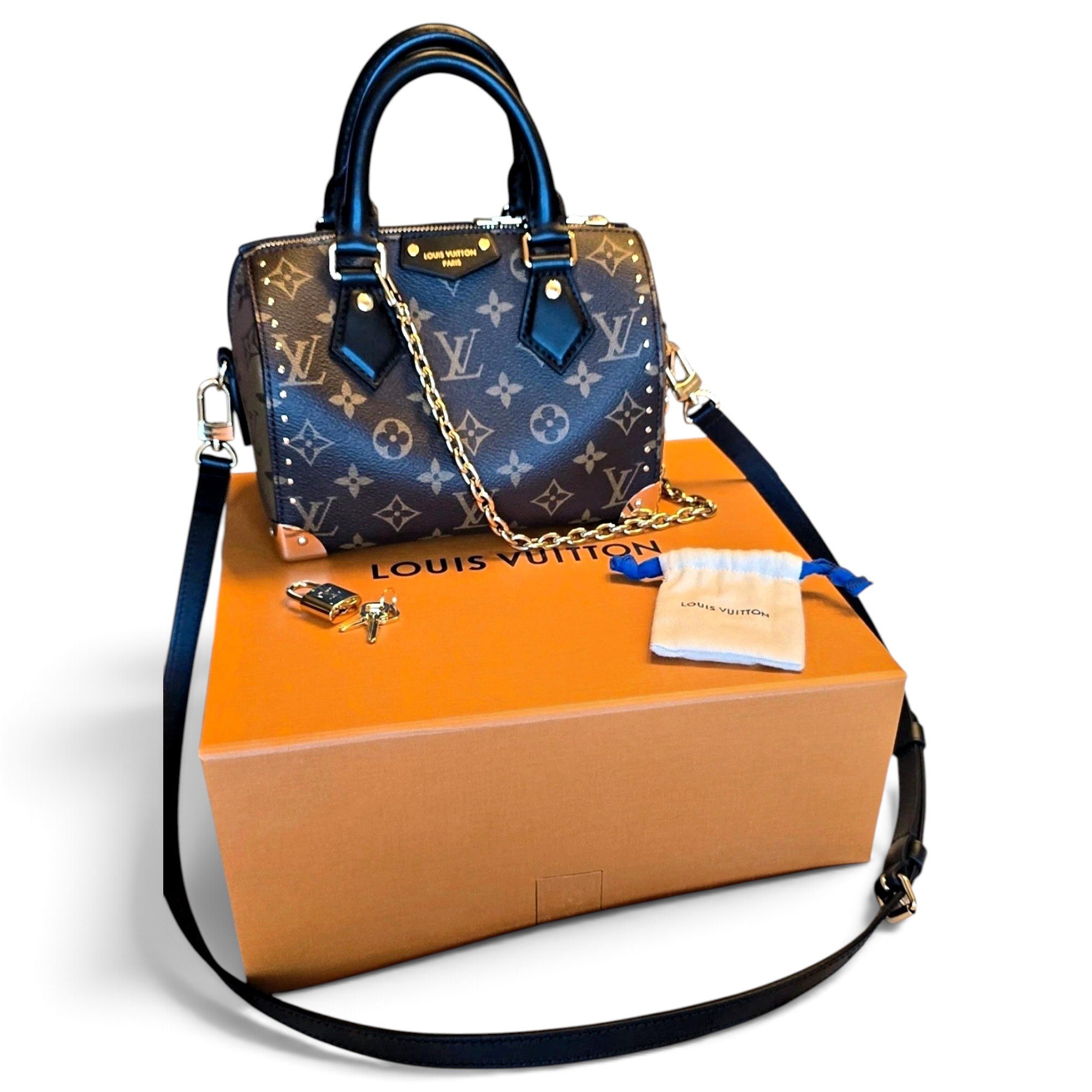 Speedy leather crossbody bag