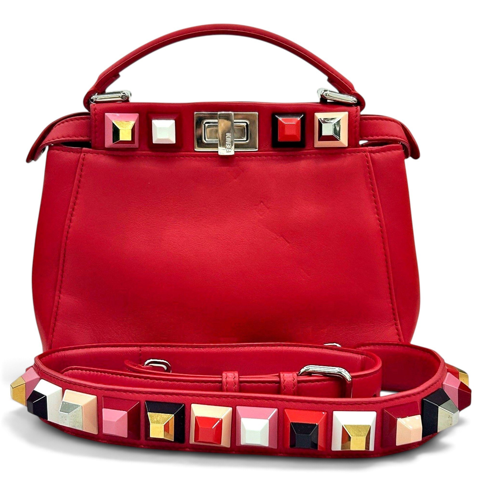 Peekaboo leather handbag