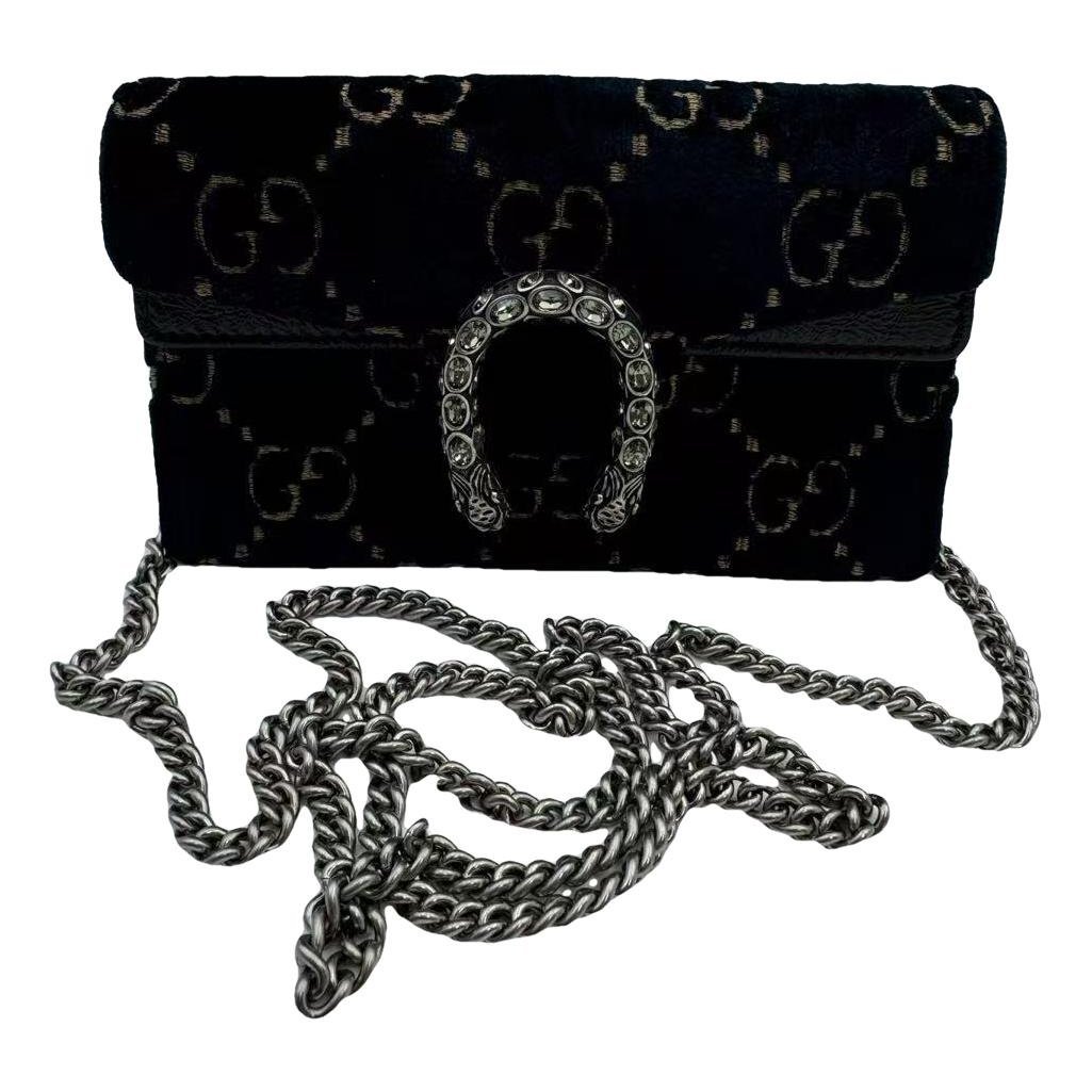 Dionysus Super Mini velvet crossbody bag