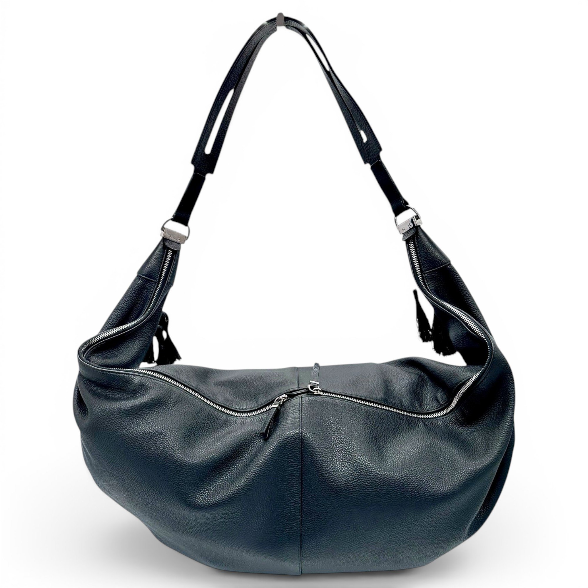 Bindle leather handbag