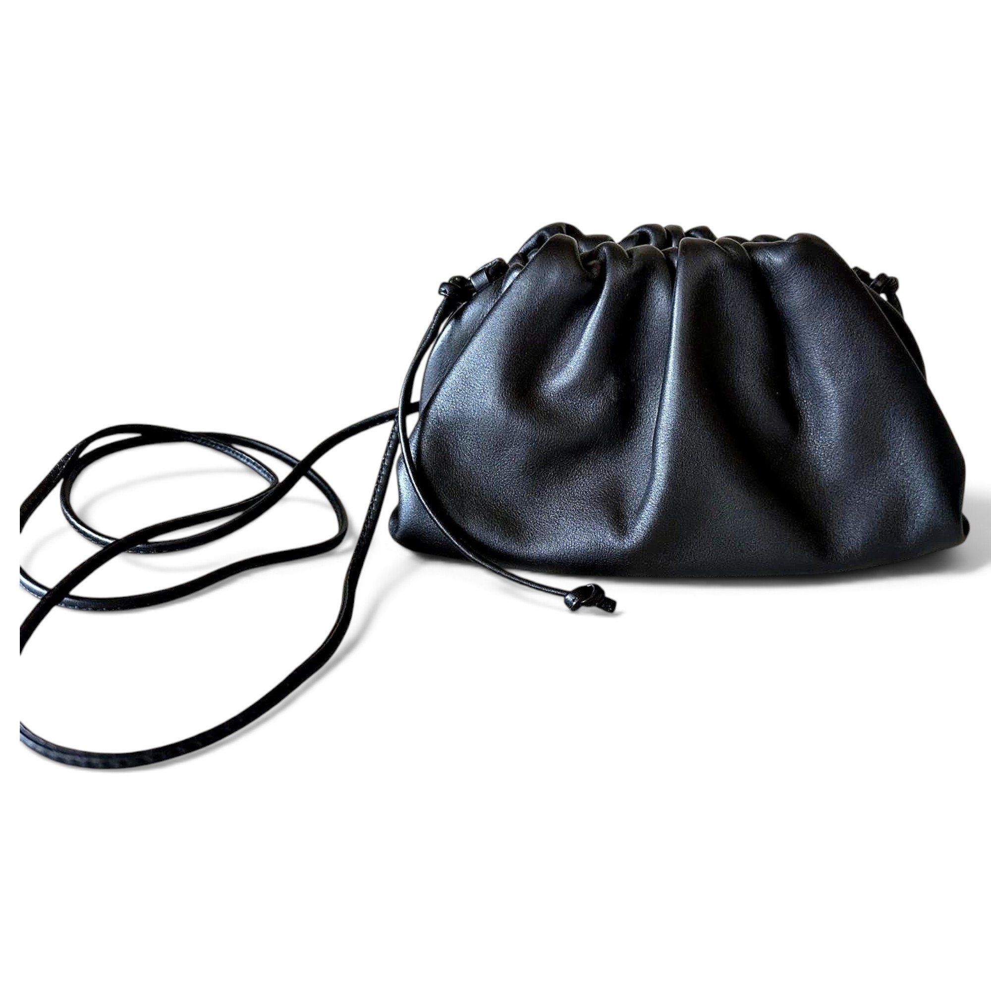 Pouch leather crossbody bag