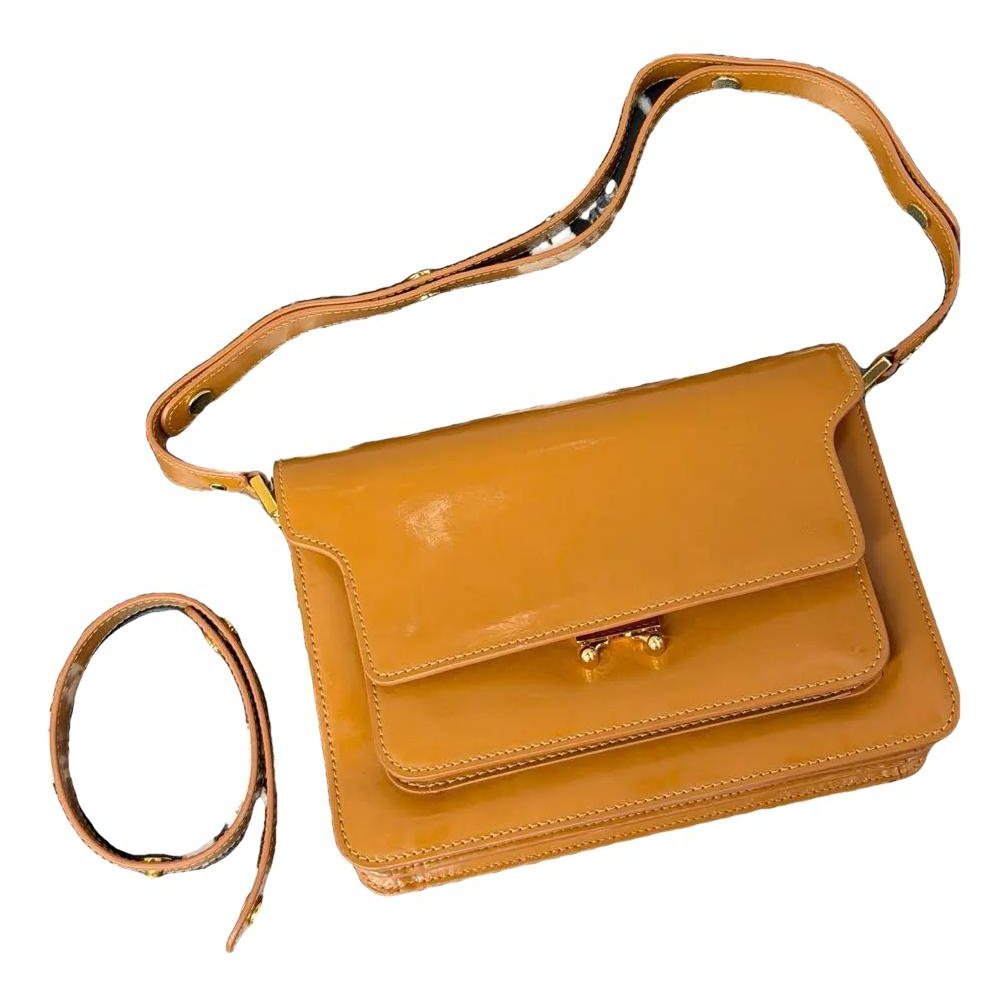 Marni Trunk leather crossbody bag