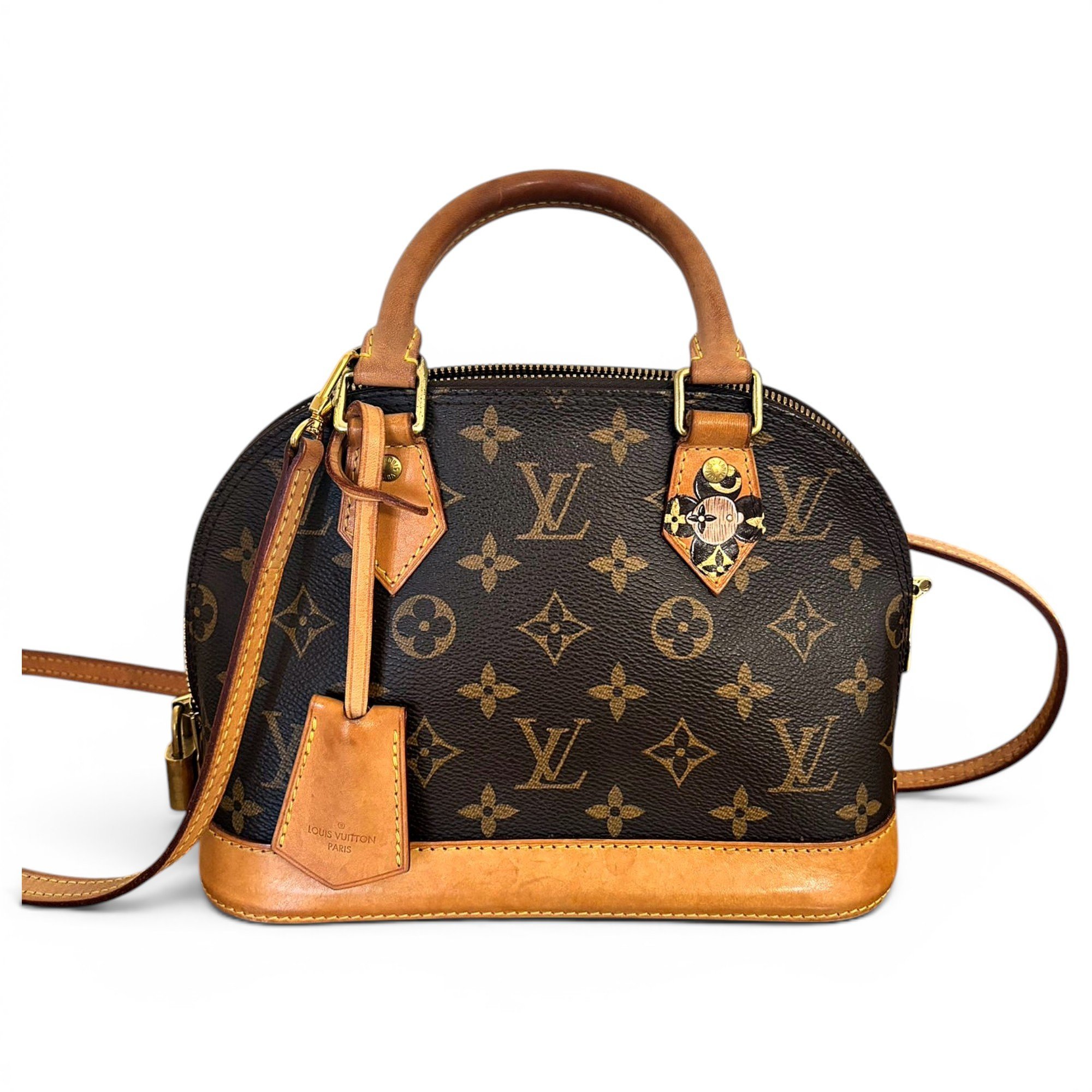 Louis Vuitton Alma BB leather handbag