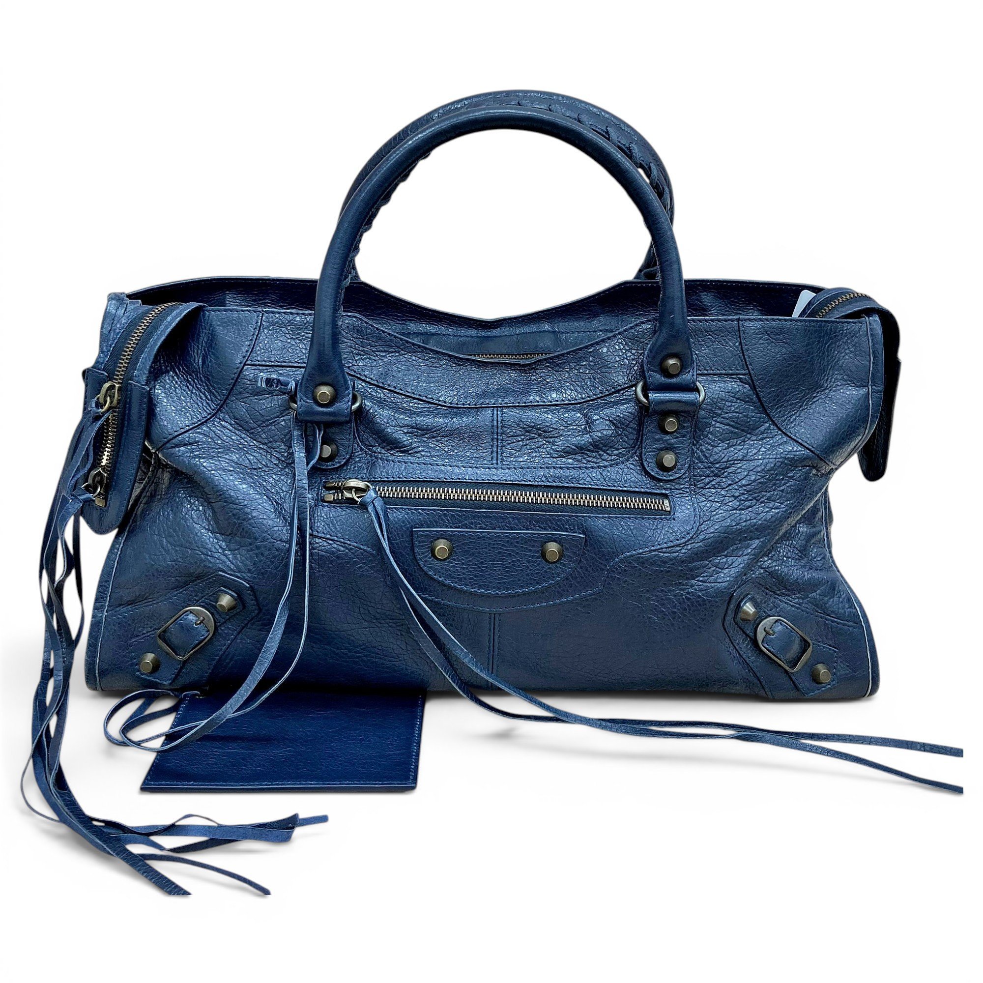 City leather handbag
