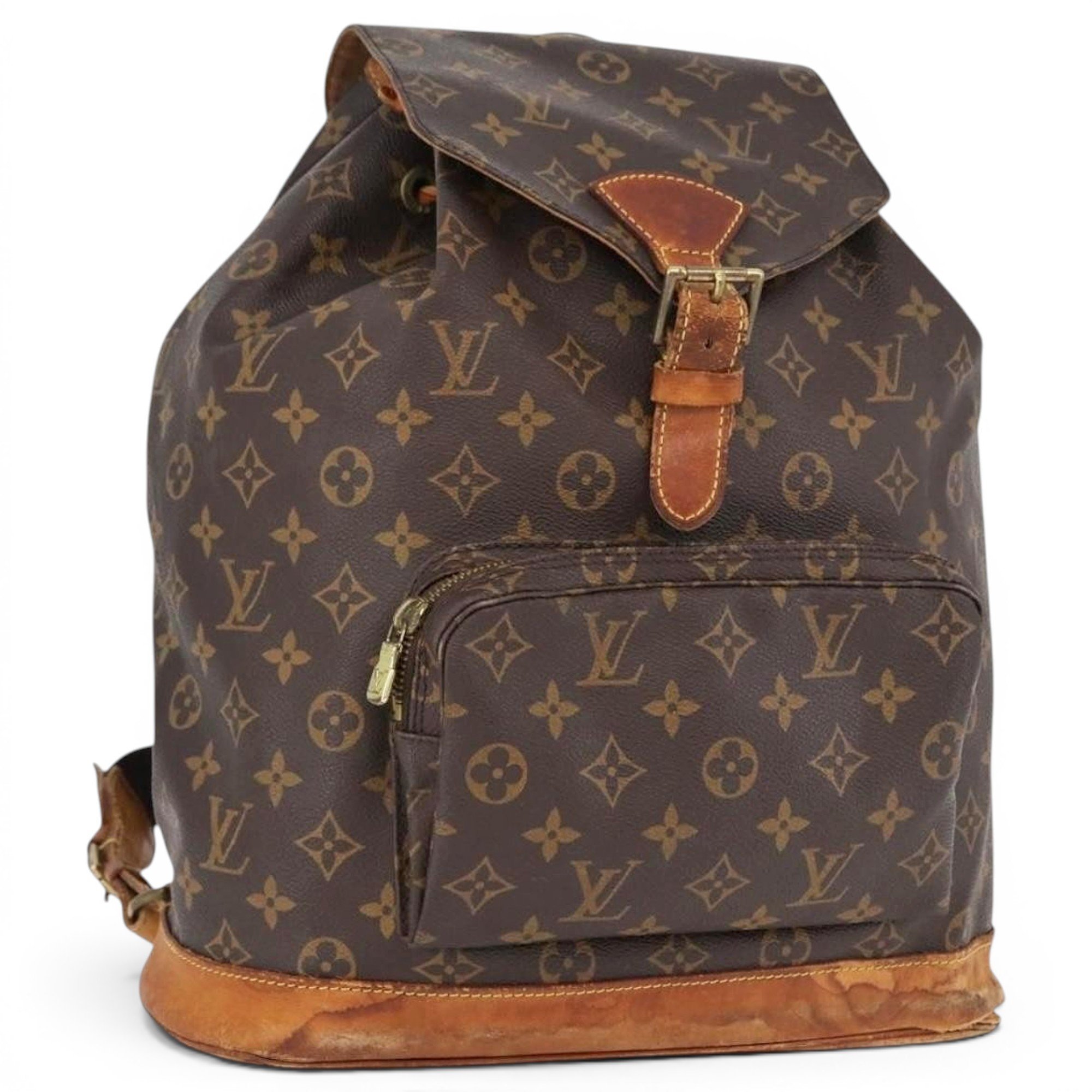 Montsouris Vintage leather backpack
