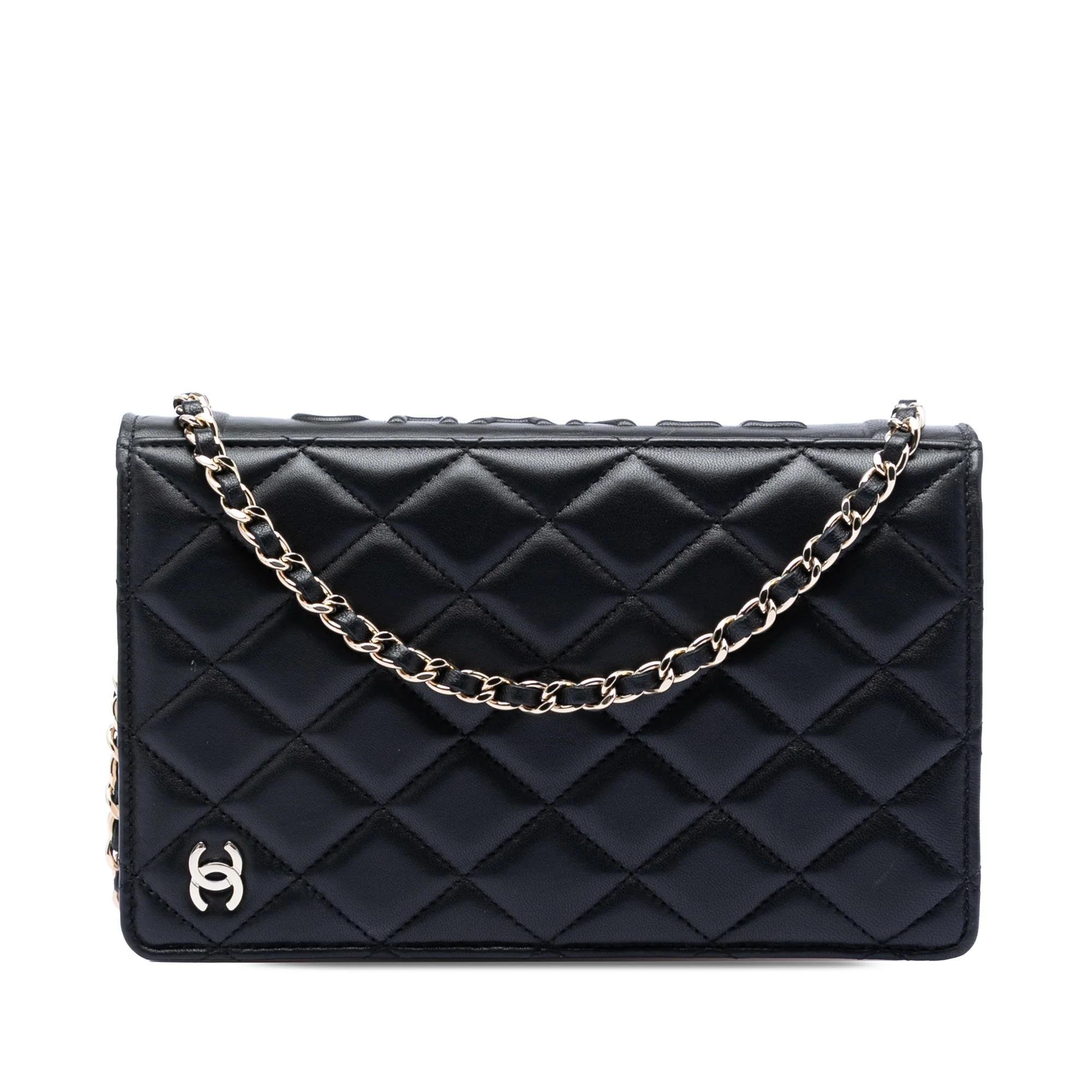 Wallet On Chain leather crossbody bag